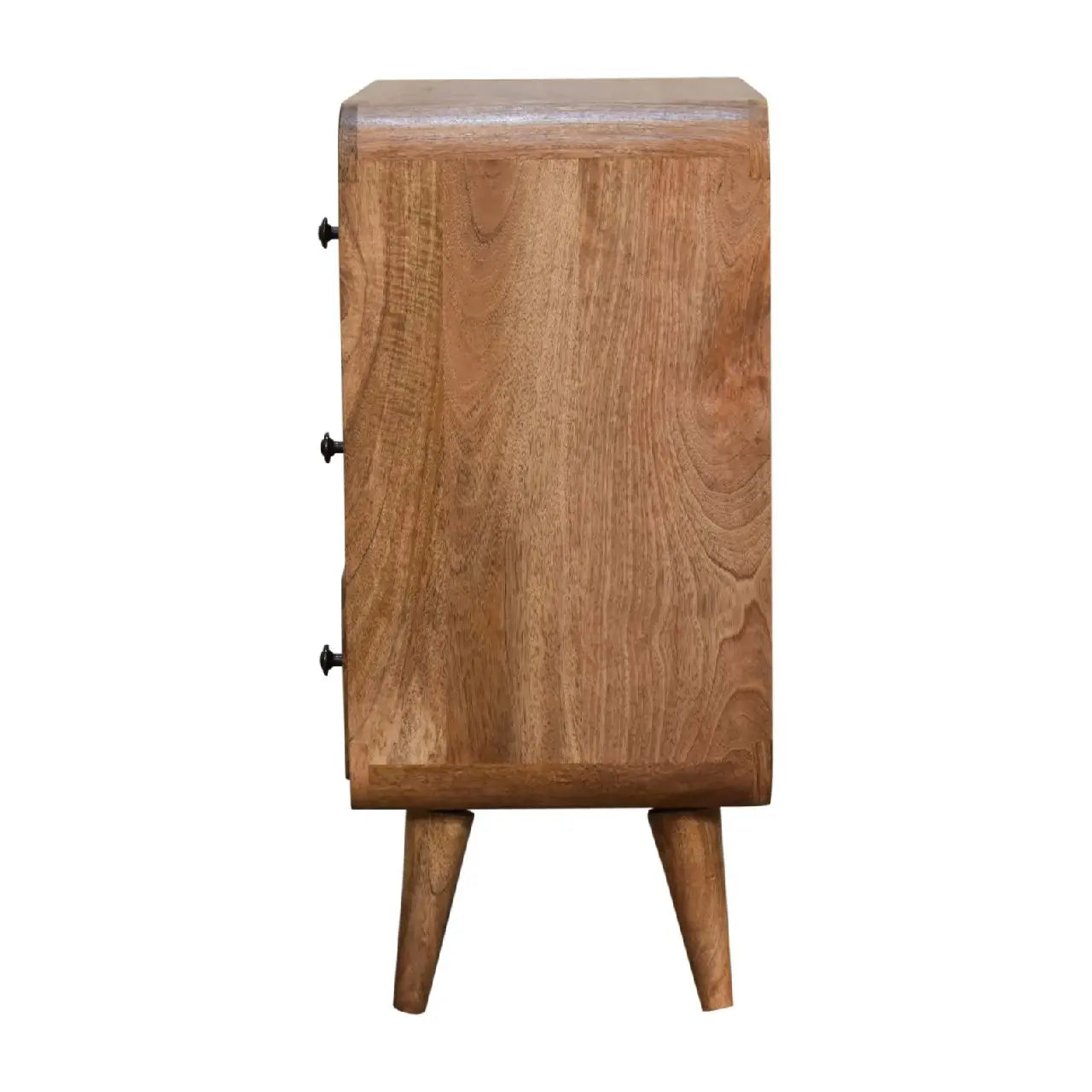 Mini Curved Oak-ish Chest - Living with Luxury