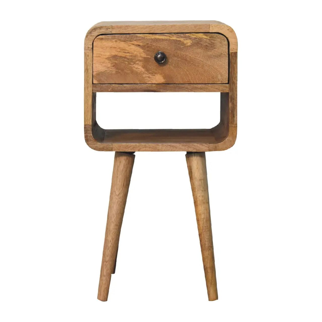Mini Oak-ish Curve Lower Bedside - Living with Luxury