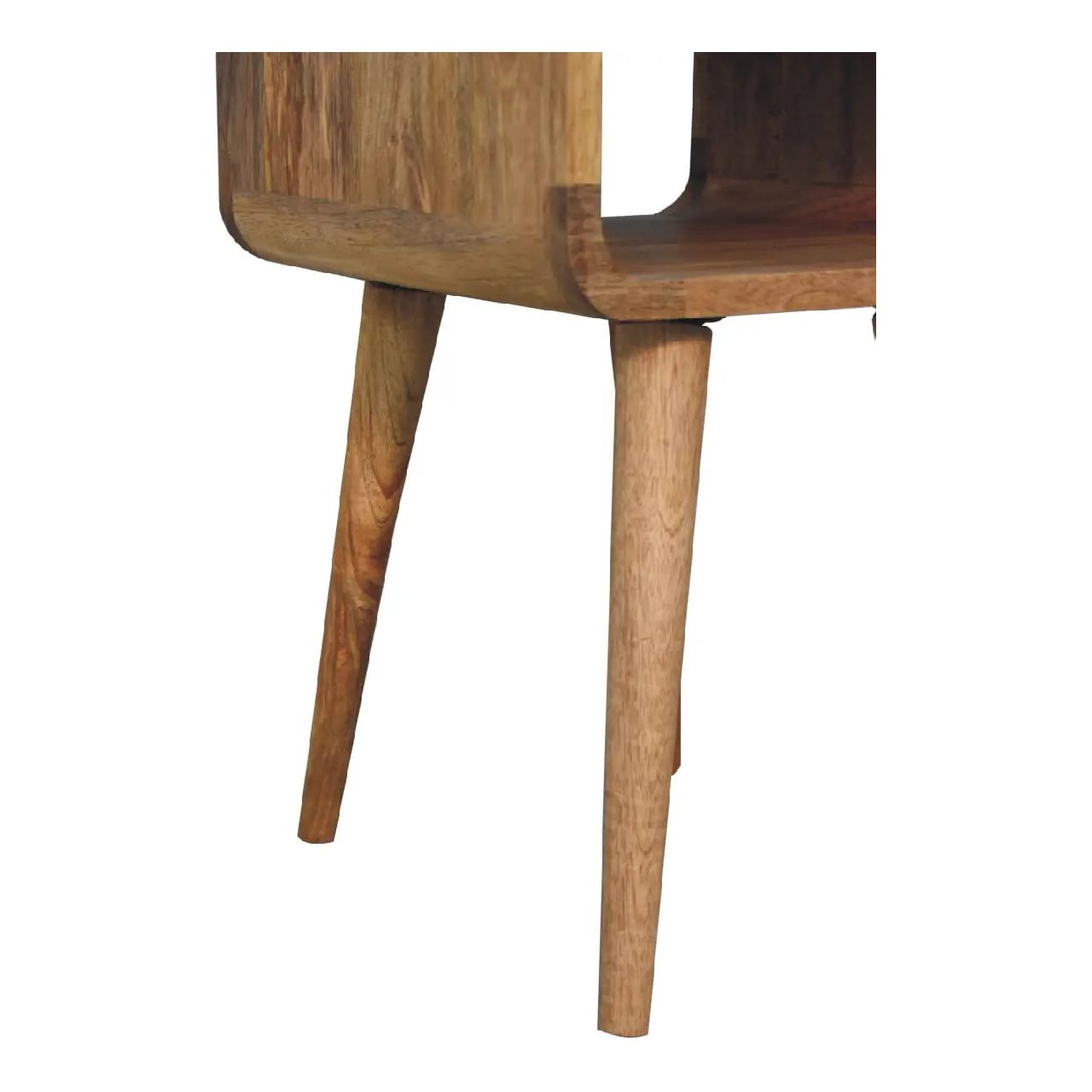 Mini Oak-ish Curve Lower Bedside - Living with Luxury