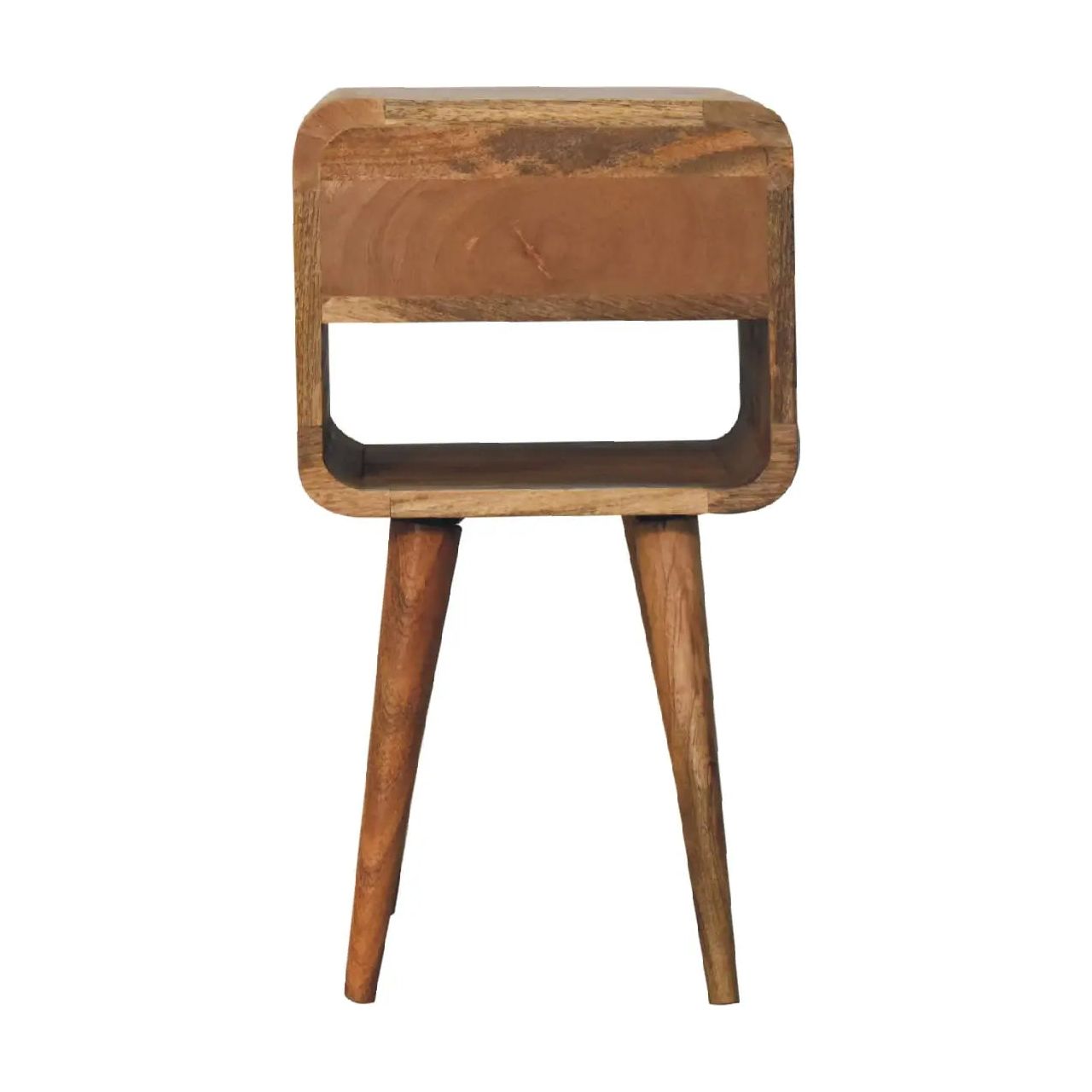 Mini Oak-ish Curve Lower Bedside - Living with Luxury