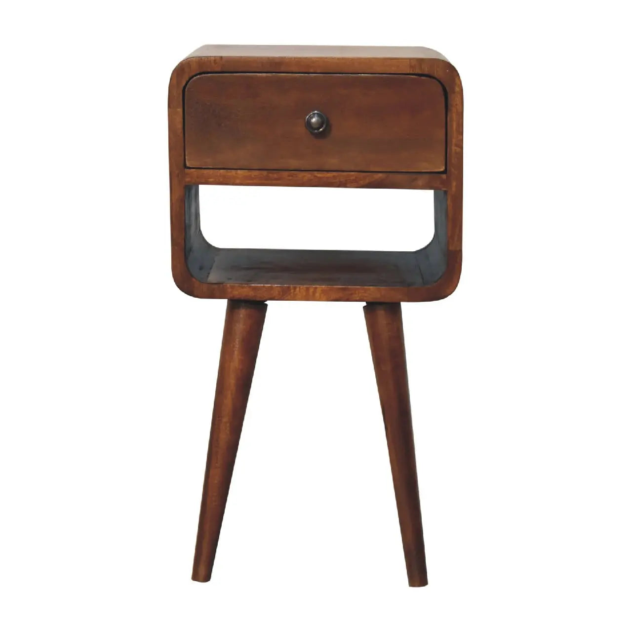 Mini Chestnut Curve Lower Bedside - Living with Luxury