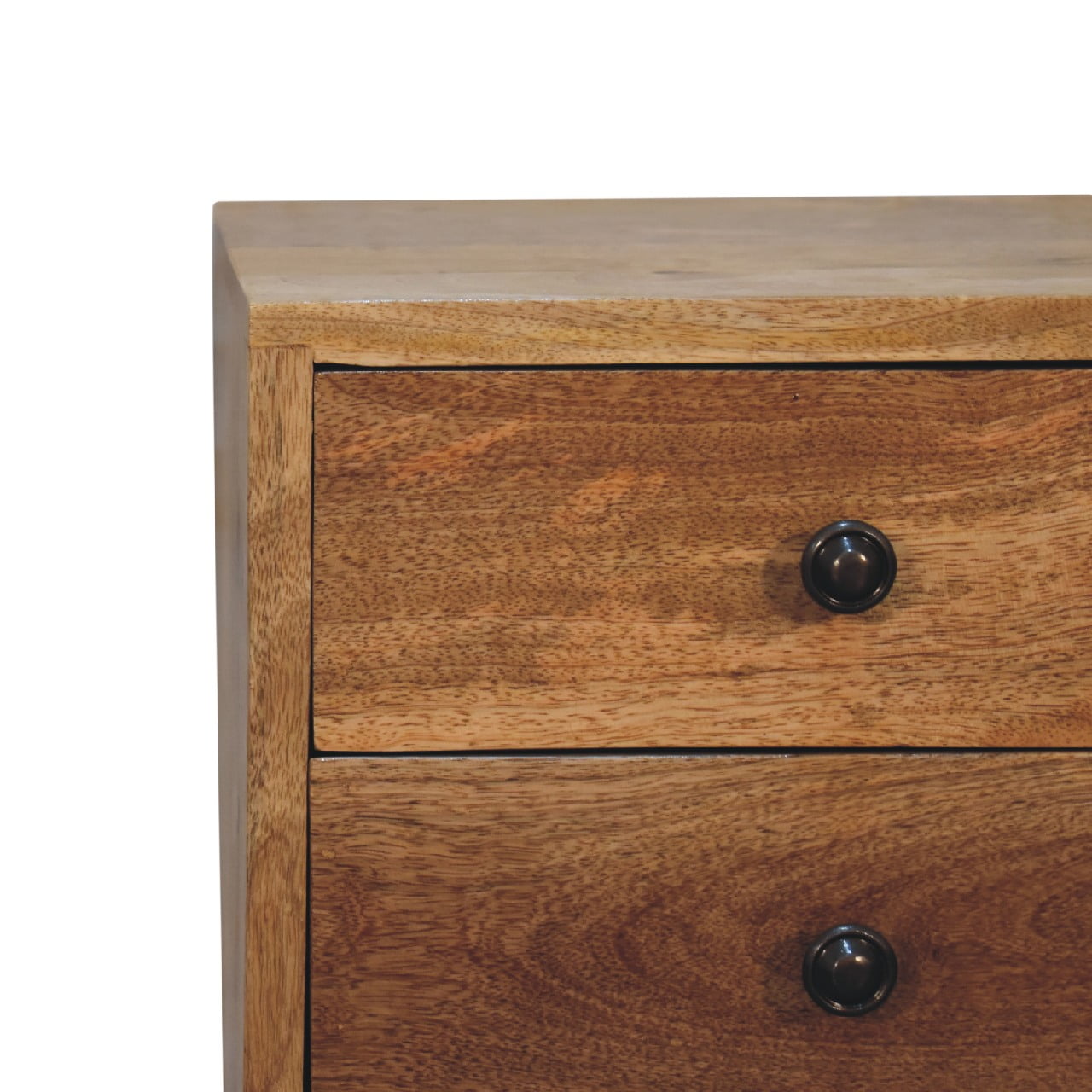 Mini 2 Drawer Oak-ish Bedside - Living with Luxury