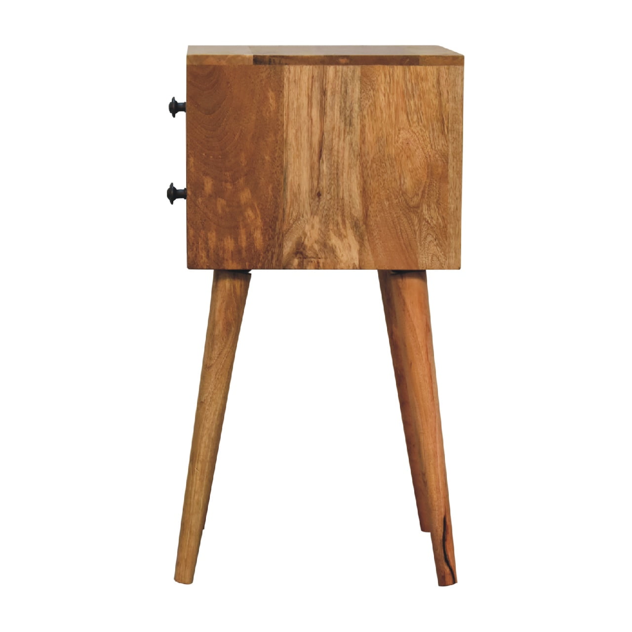 Mini 2 Drawer Oak-ish Bedside - Living with Luxury