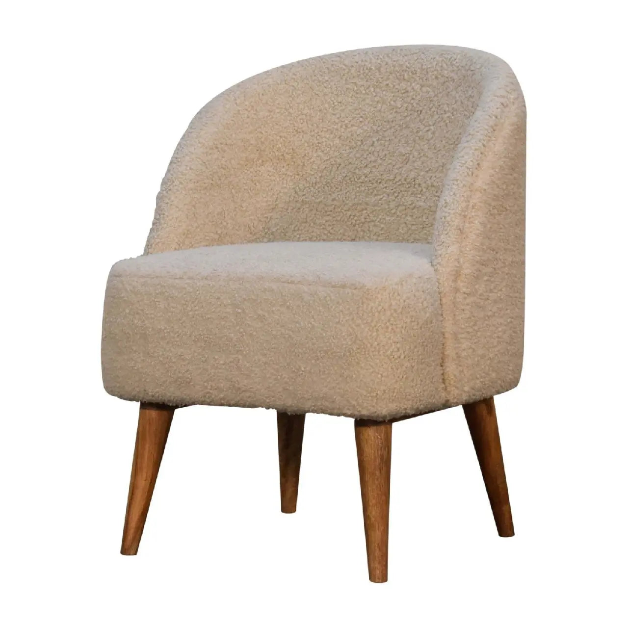 Cream Boucle Tub Chair - Living with Luxury