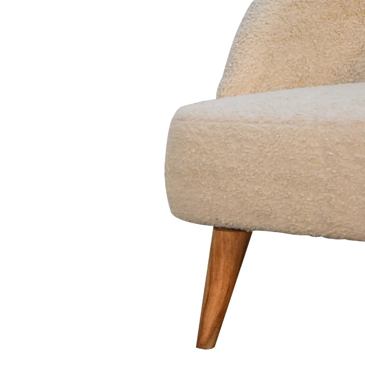 Cream Boucle Tub Chair - Living with Luxury