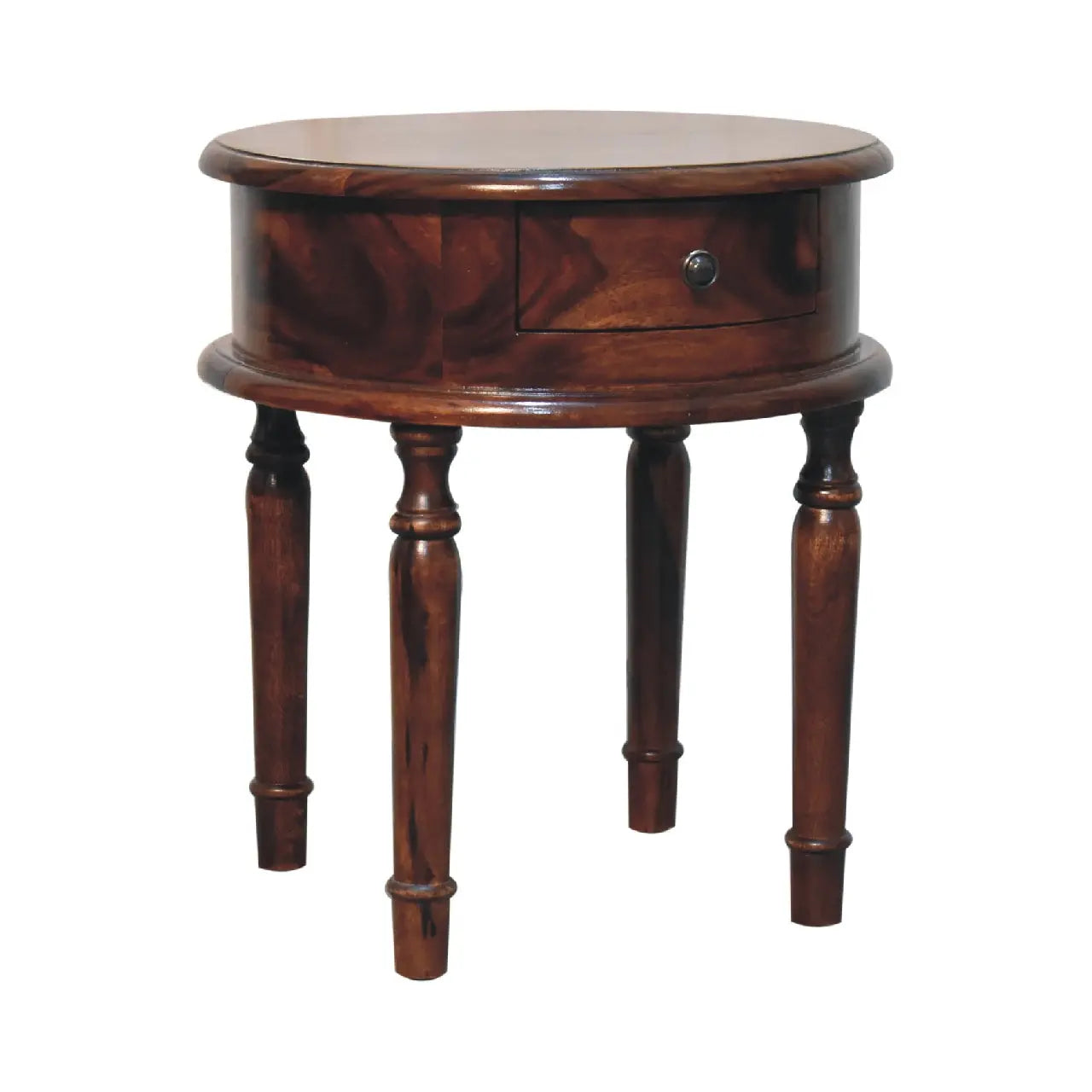 Honey finish Turned Leg Bedside - Living with Luxury