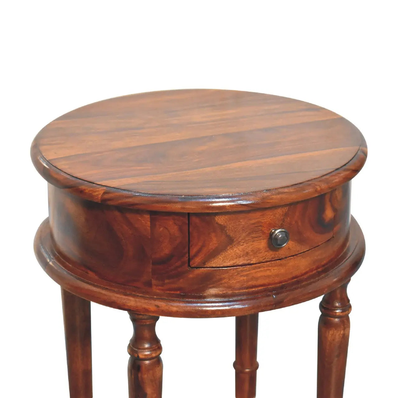 Honey finish Turned Leg Bedside - Living with Luxury