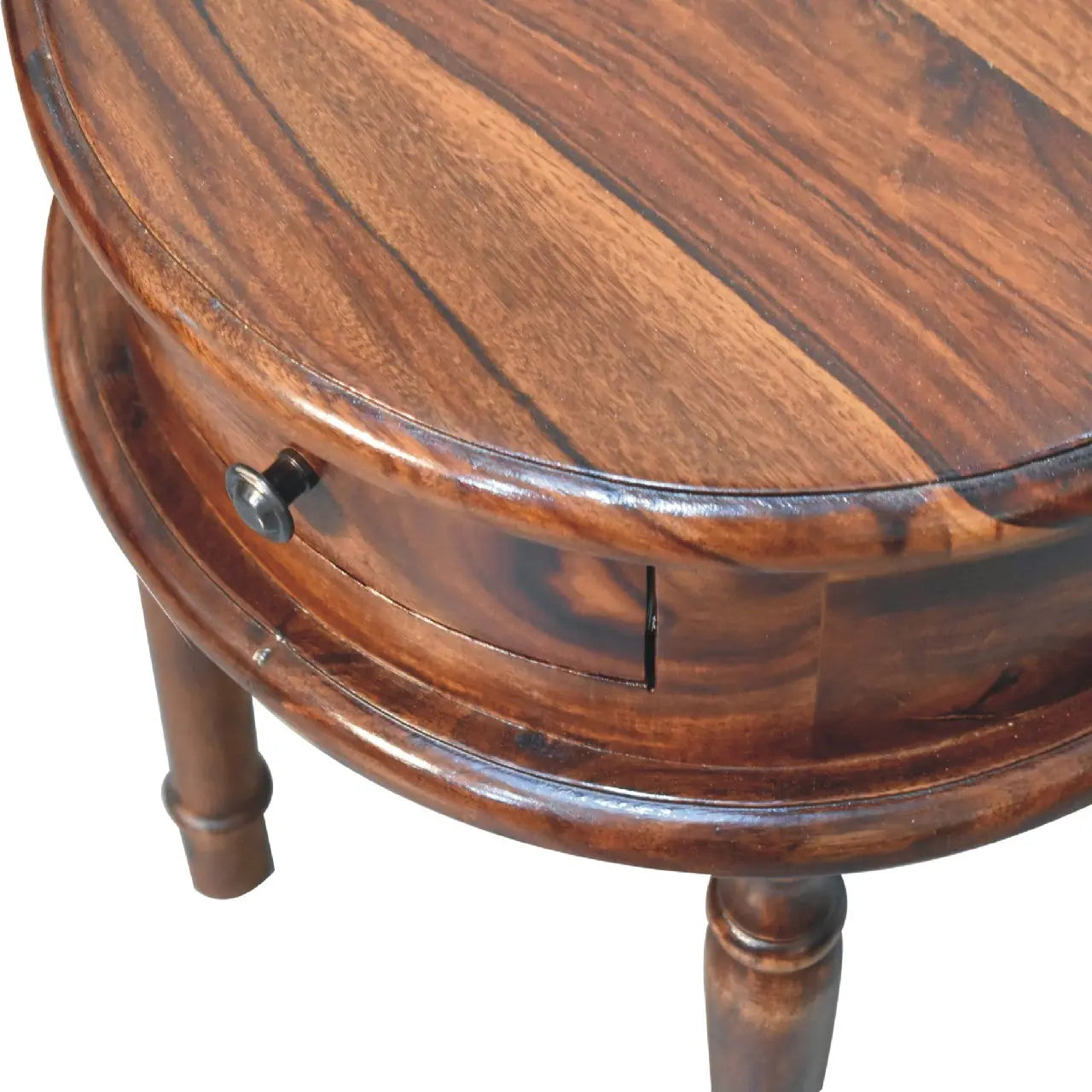 Honey finish Turned Leg Bedside - Living with Luxury
