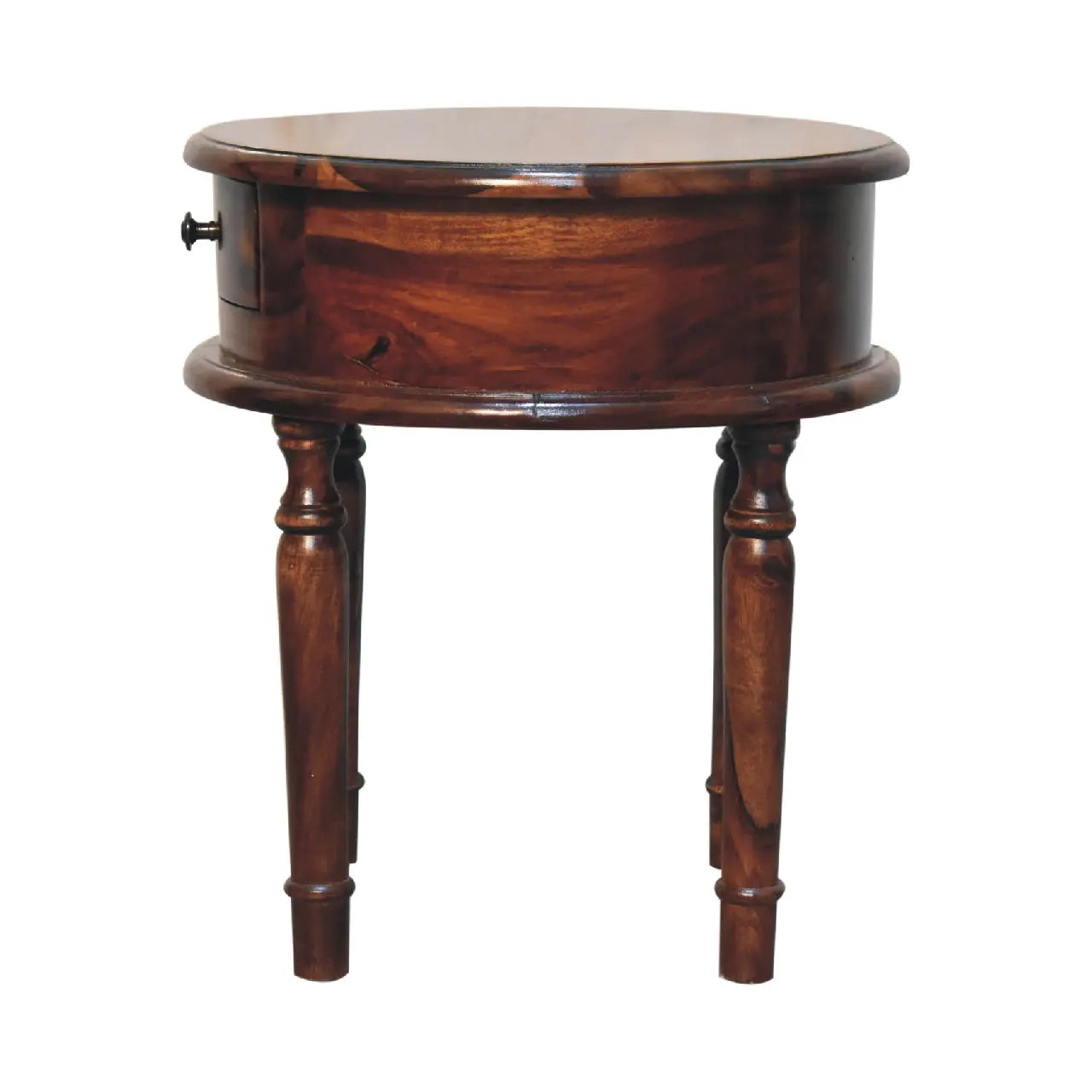 Honey finish Turned Leg Bedside - Living with Luxury