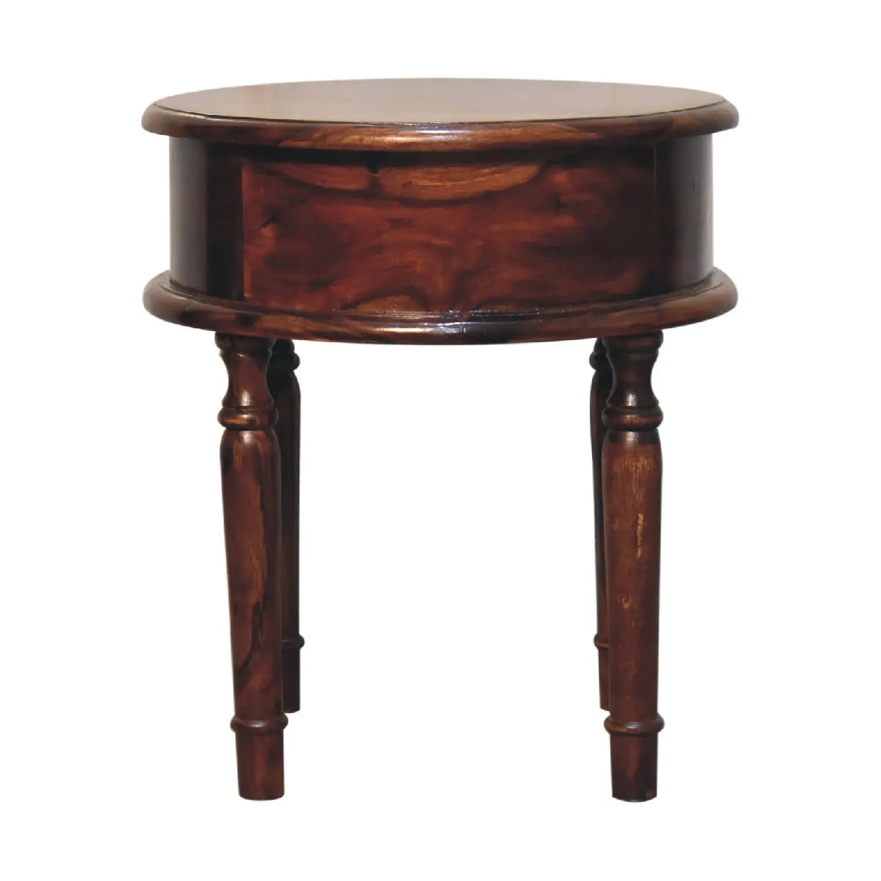Honey finish Turned Leg Bedside - Living with Luxury