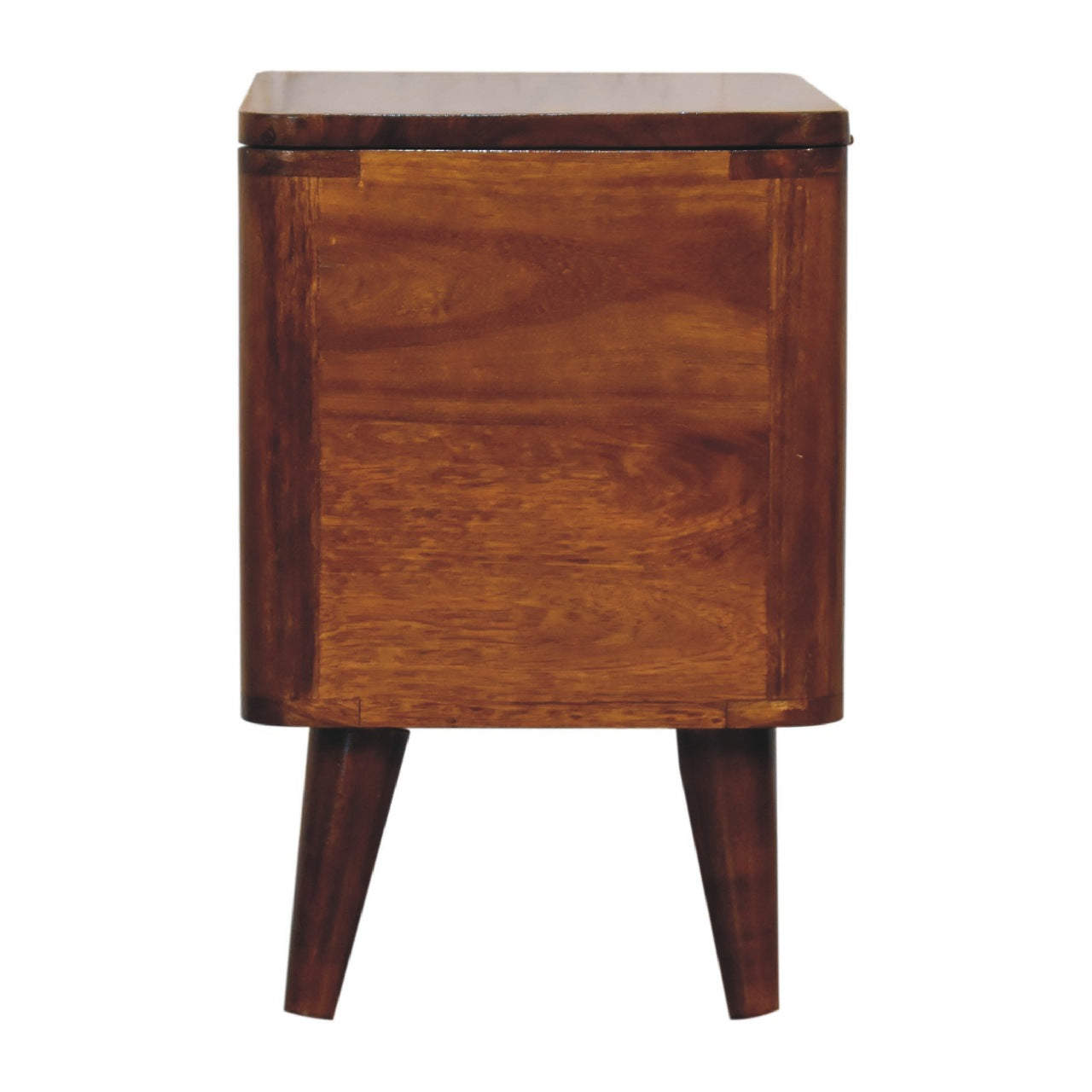 Chestnut Lid-up Storage Stool - Living with Luxury