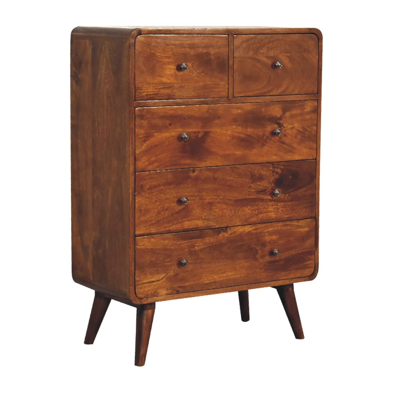 2 over 3 Curved Chestnut Chest