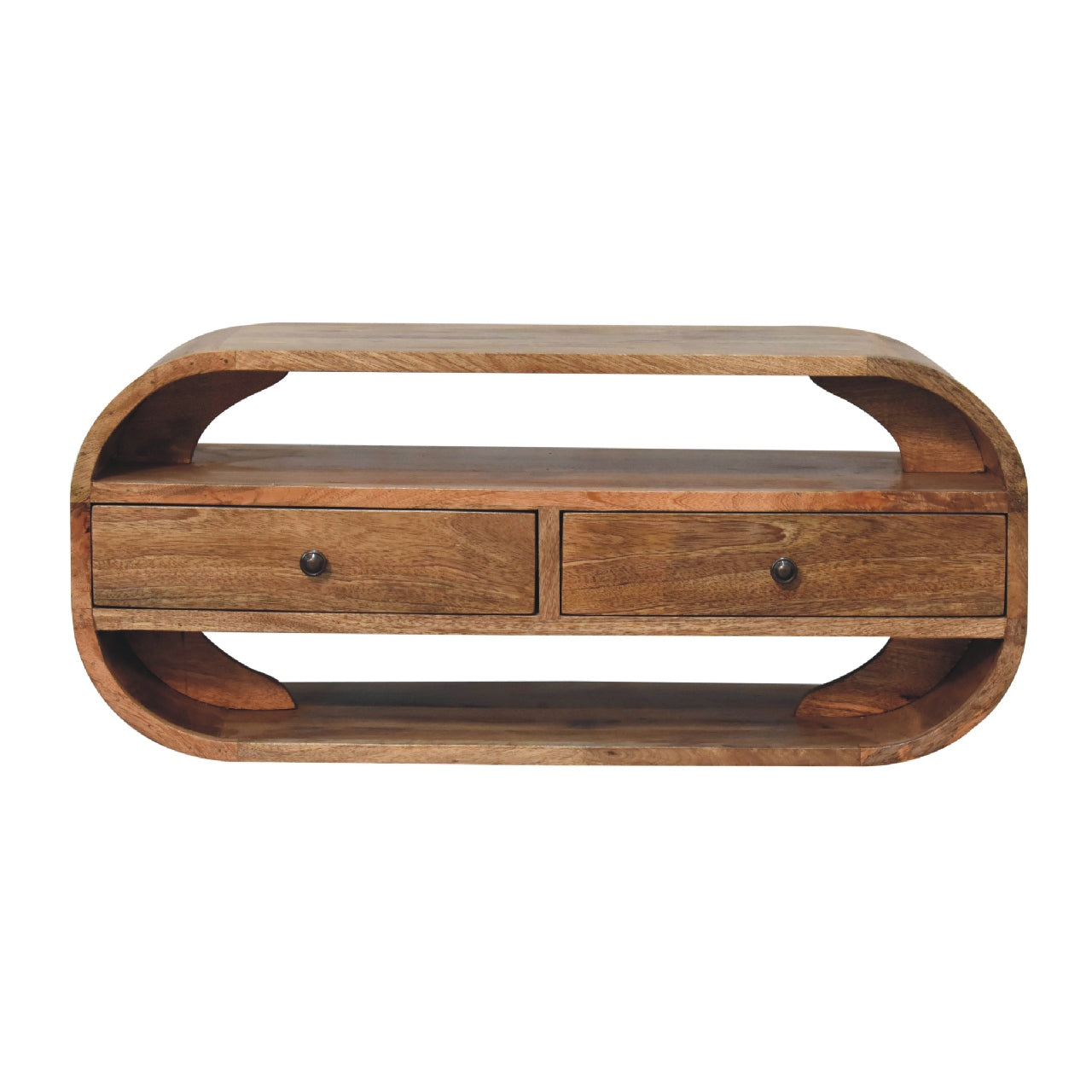 2 Drawer Curved Edge Media Unit Living with Luxury