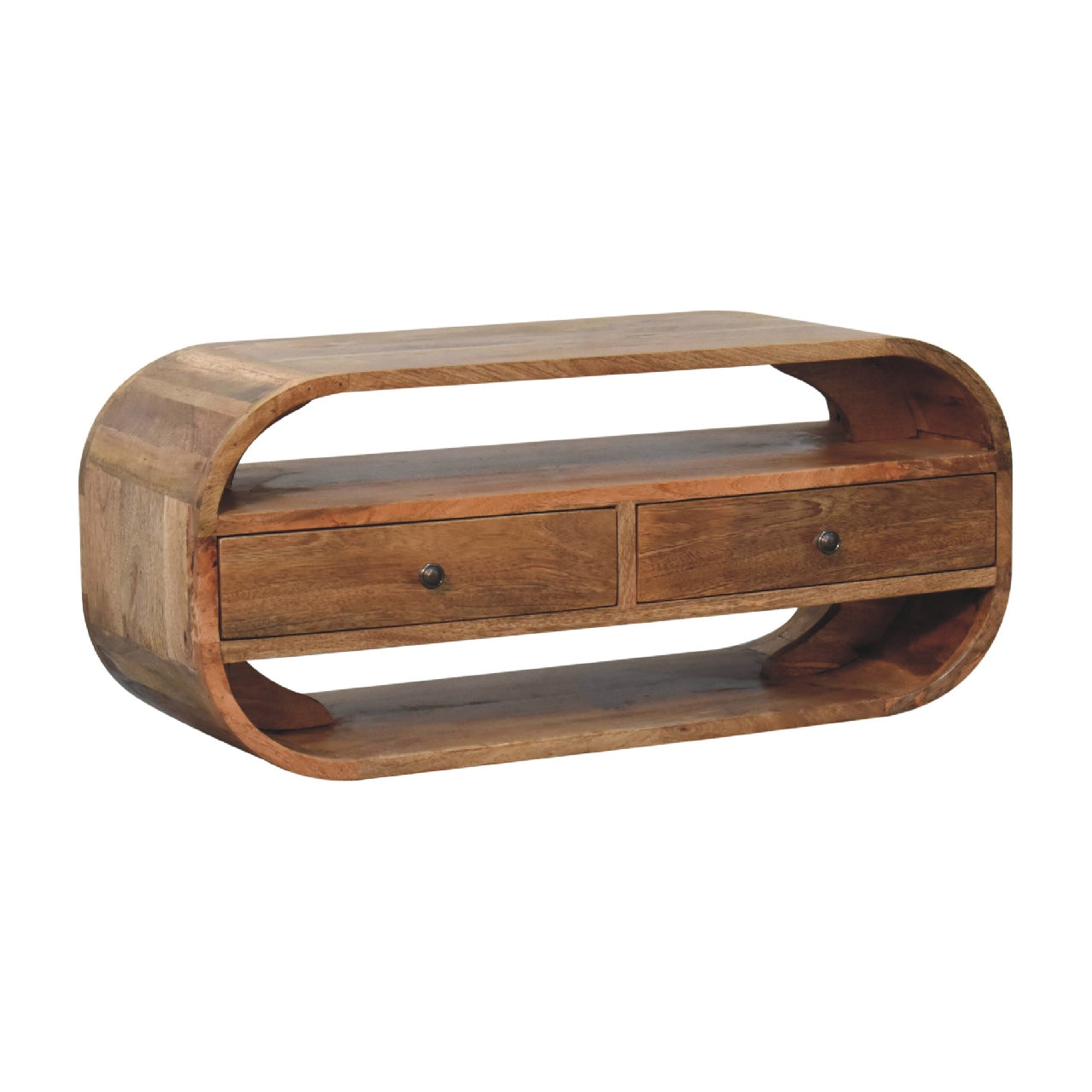 2 Drawer Curved Edge Media Unit Living with Luxury