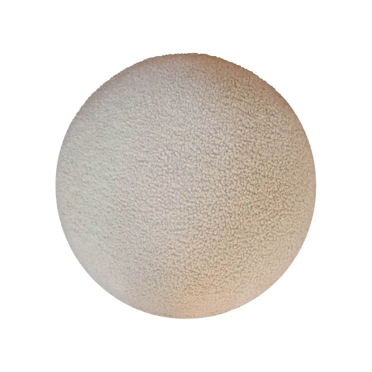 Cream Boucle Rounded Footstool - Living with Luxury