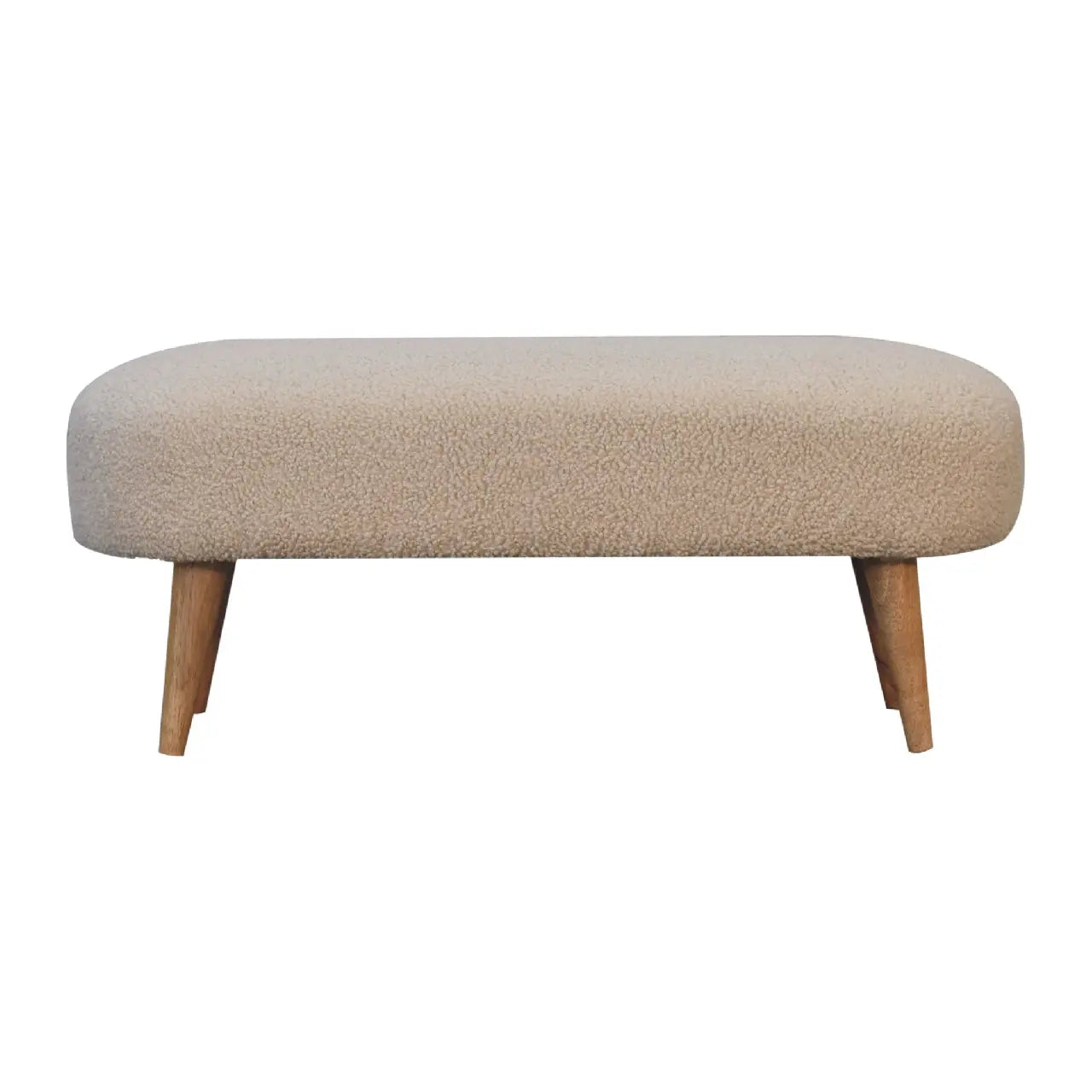 Boucle Hallway Bench - Living with Luxury
