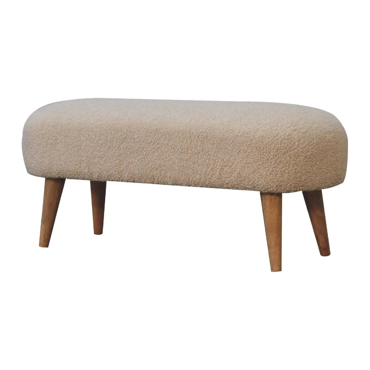 Boucle Hallway Bench - Living with Luxury