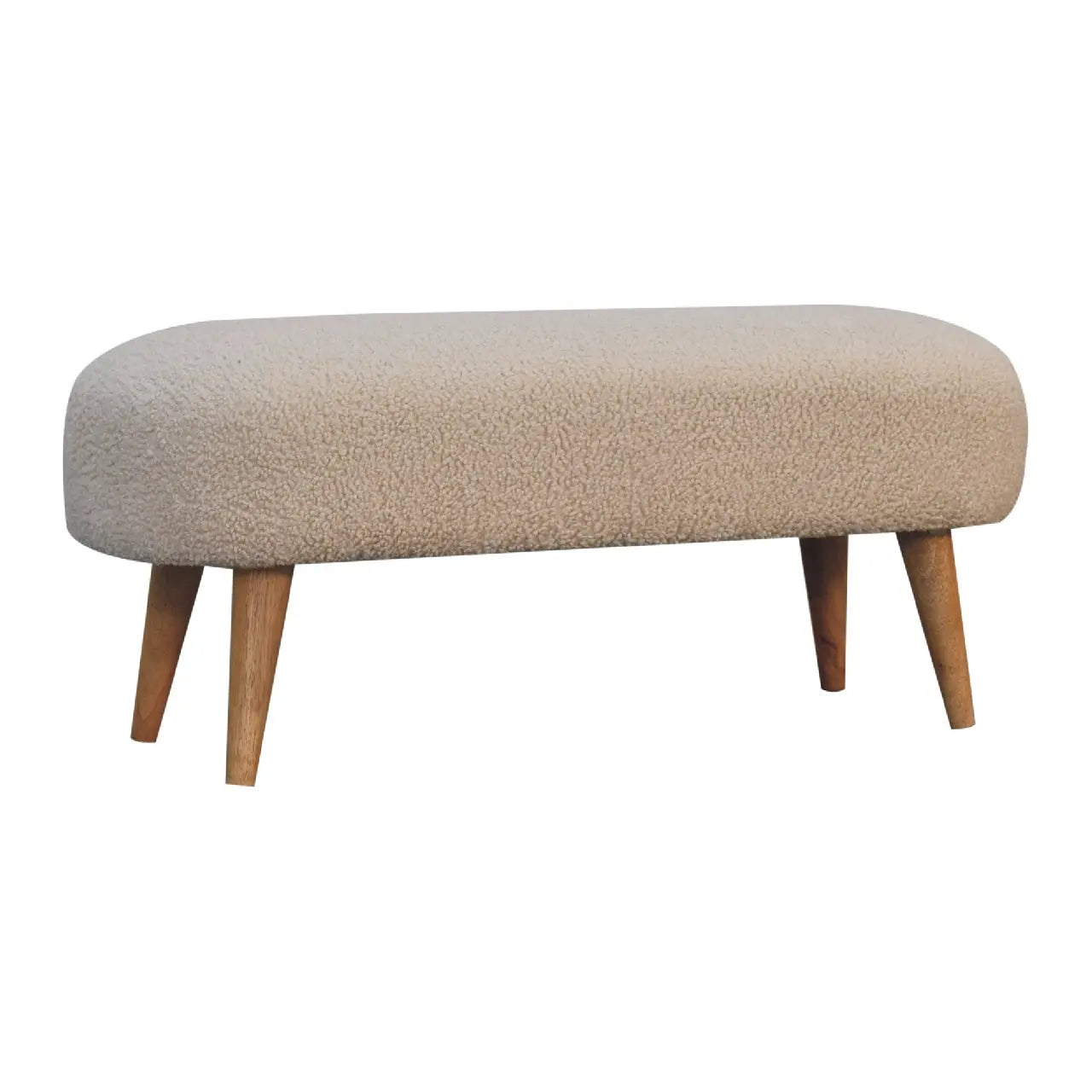 Boucle Hallway Bench - Living with Luxury