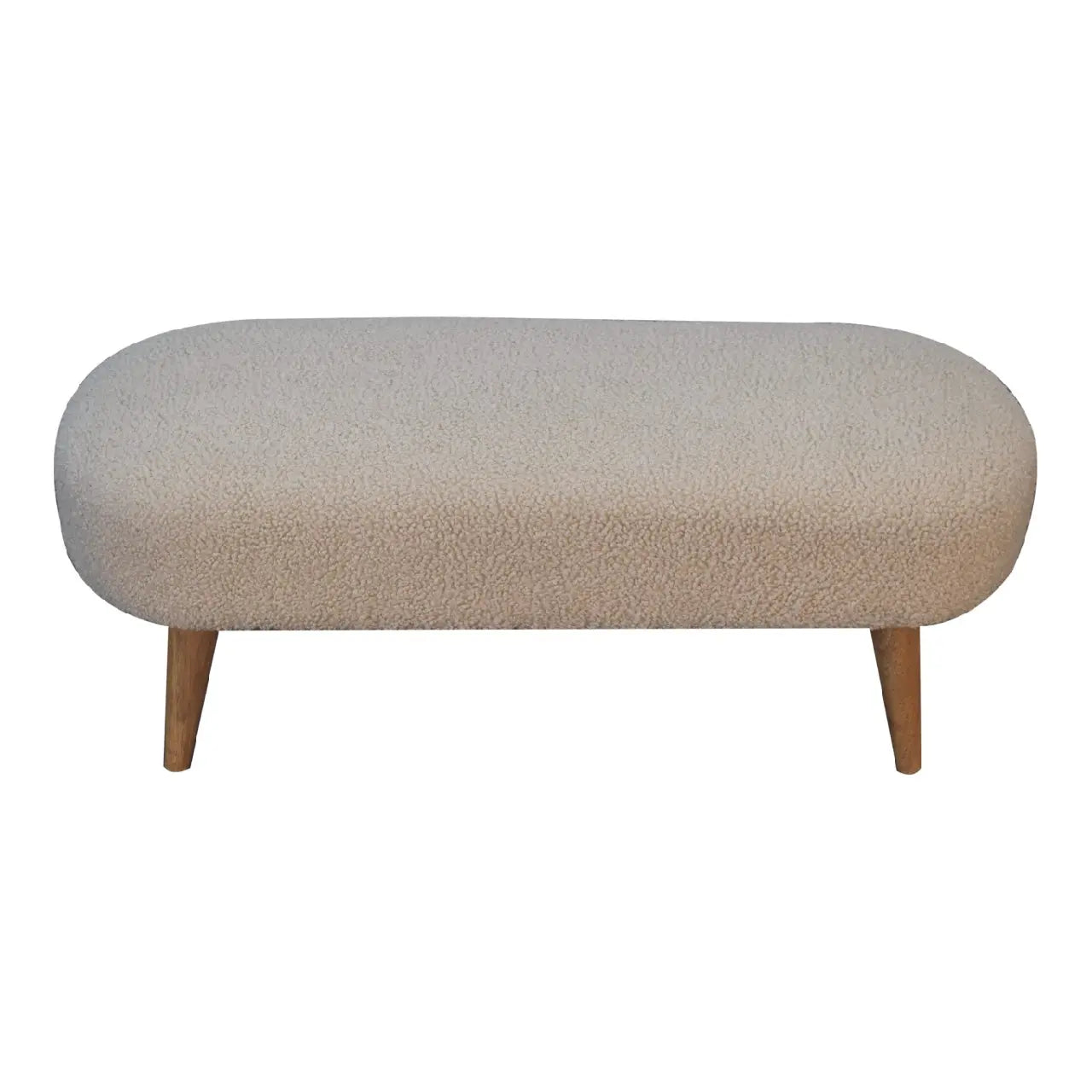 Boucle Hallway Bench - Living with Luxury