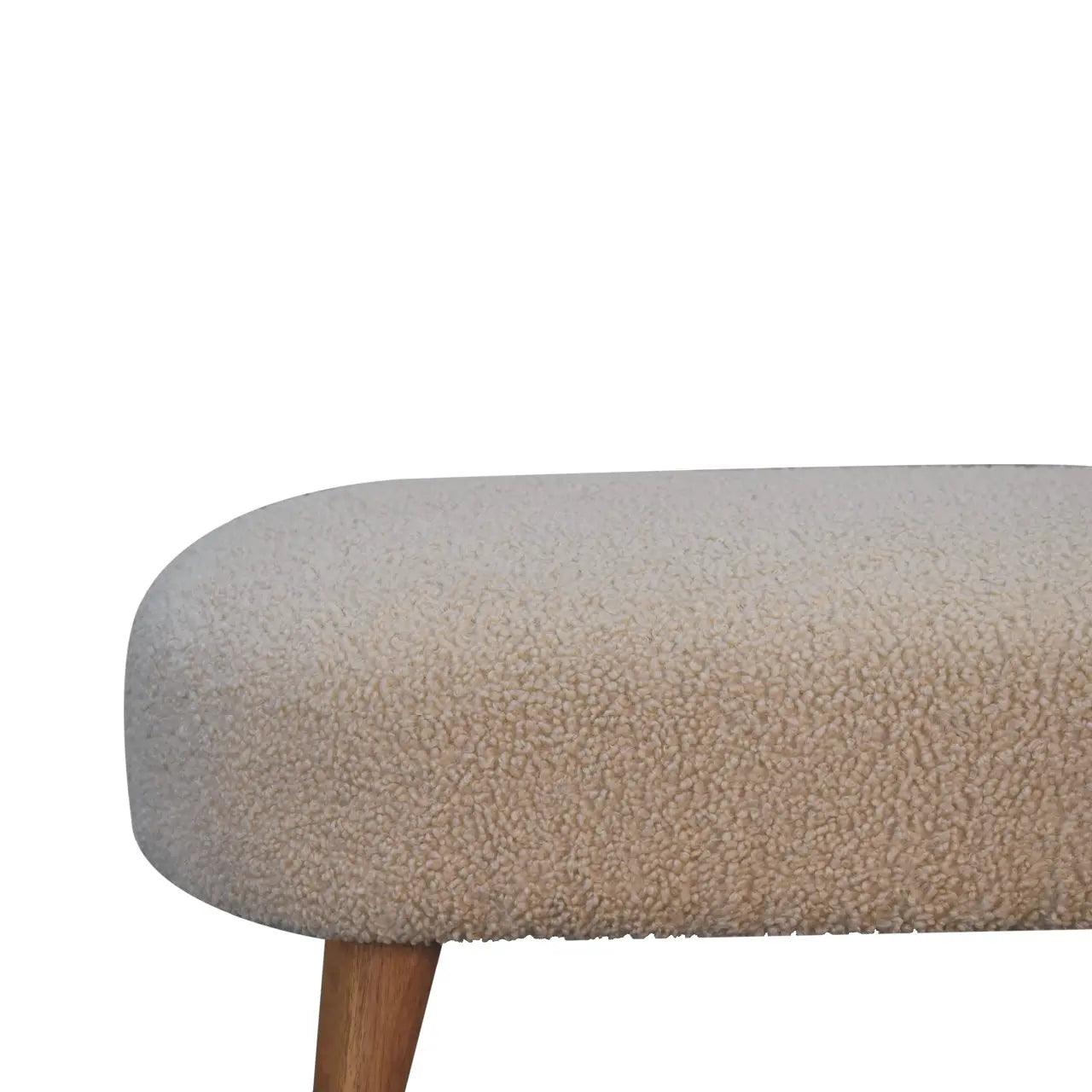 Boucle Hallway Bench - Living with Luxury