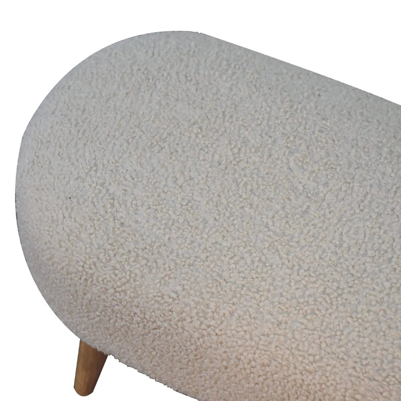 Boucle Hallway Bench - Living with Luxury