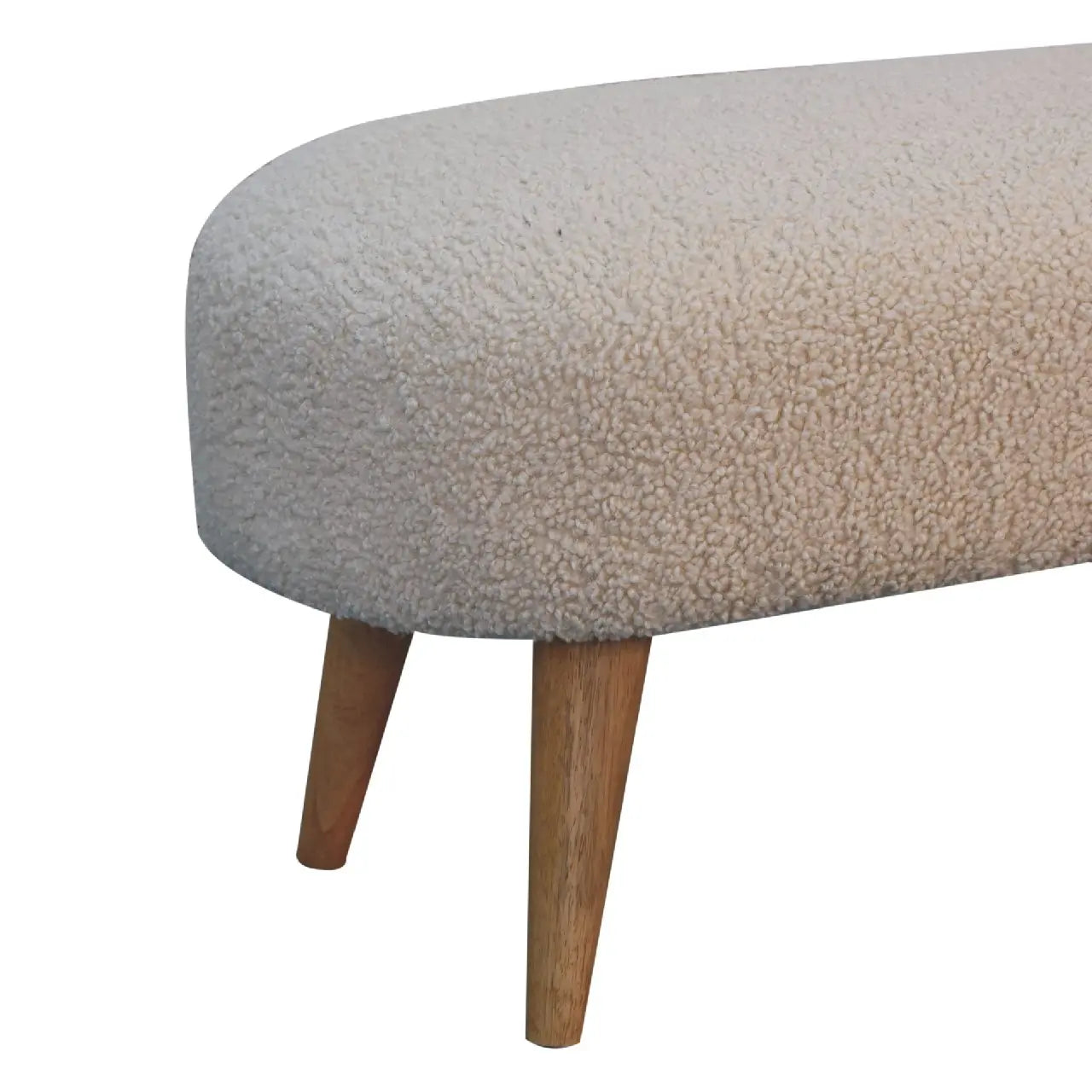 Boucle Hallway Bench - Living with Luxury