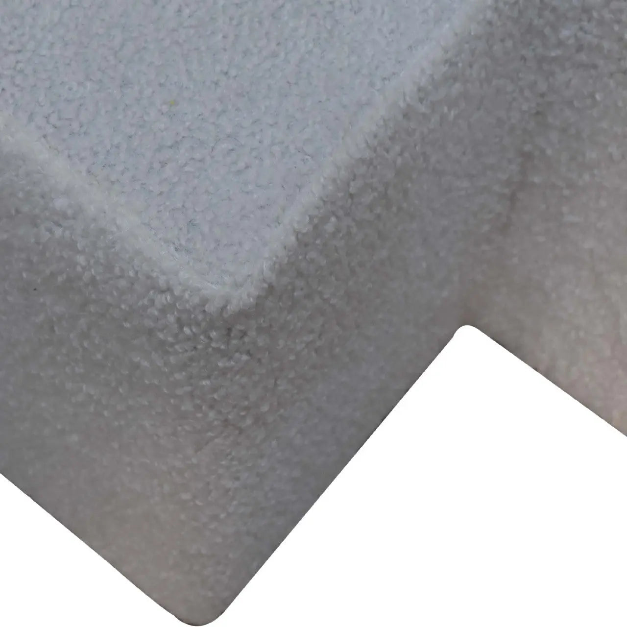 White Boucle Twin Footstool - Living with Luxury
