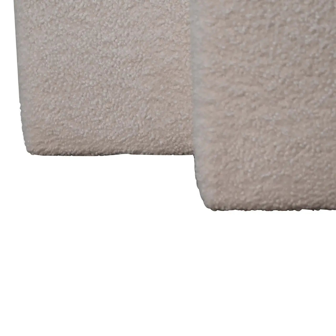 White Boucle Twin Footstool - Living with Luxury