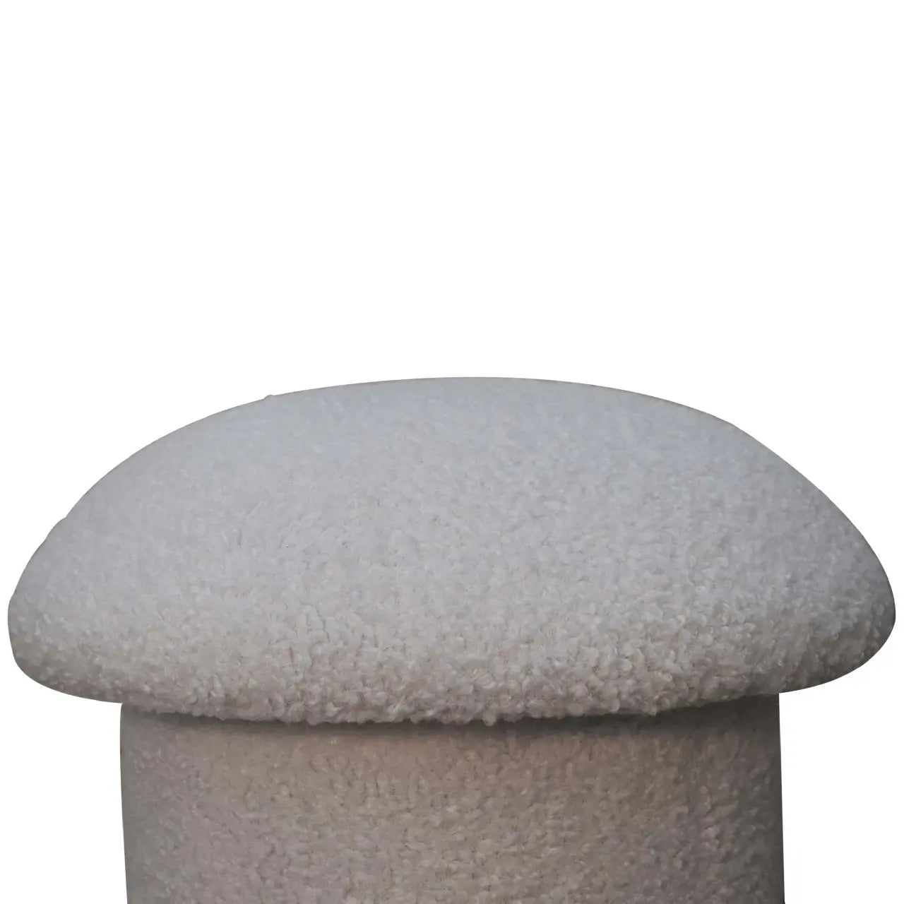 White Boucle Mushroom Footstool - Living with Luxury