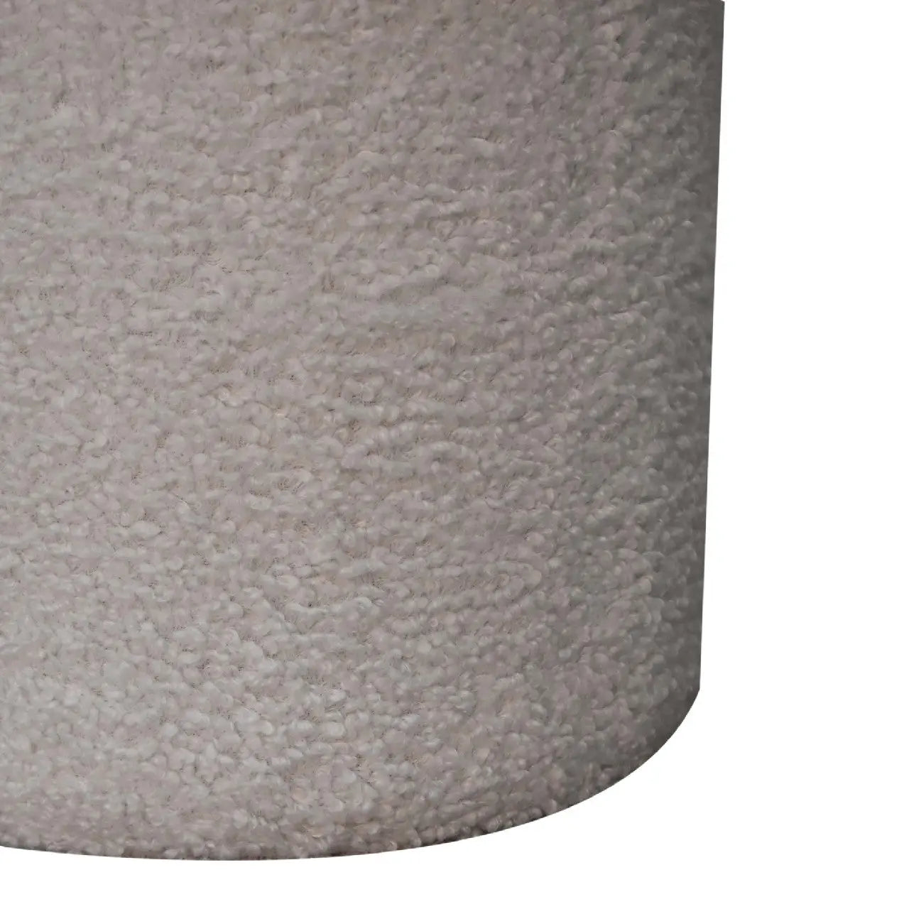 White Boucle Mushroom Footstool - Living with Luxury