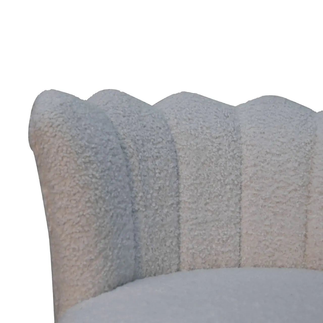 White Boucle Swivel Chair - Living with Luxury