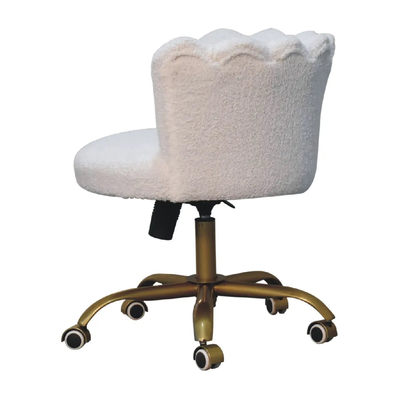 White Boucle Swivel Chair - Living with Luxury