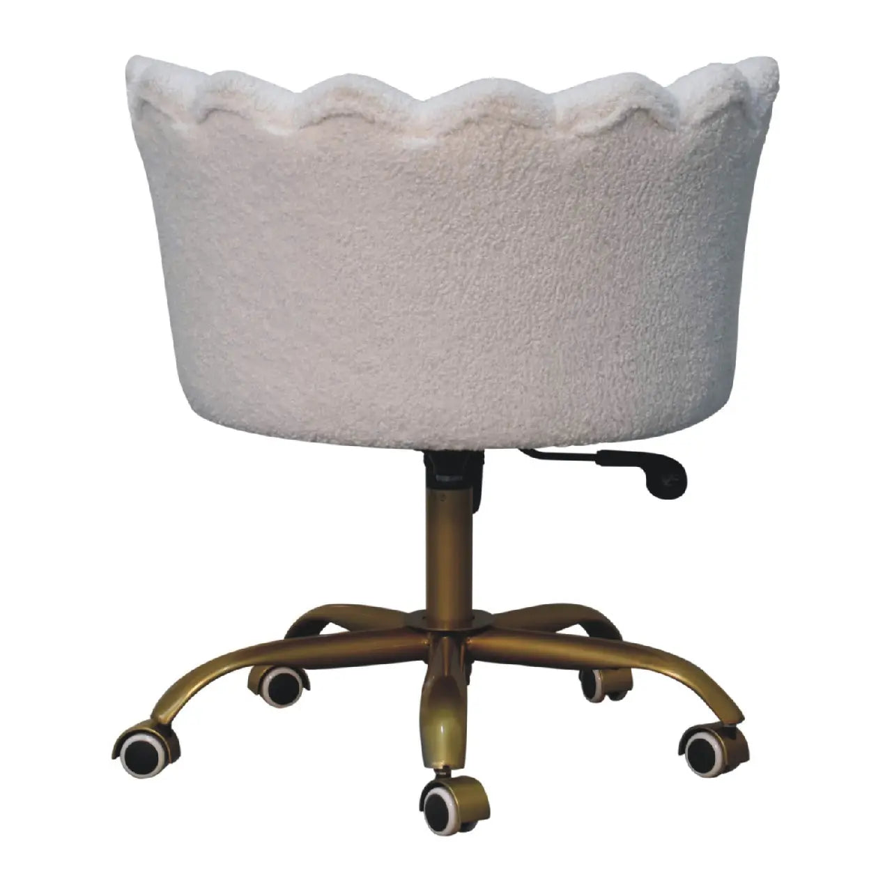 White Boucle Swivel Chair - Living with Luxury