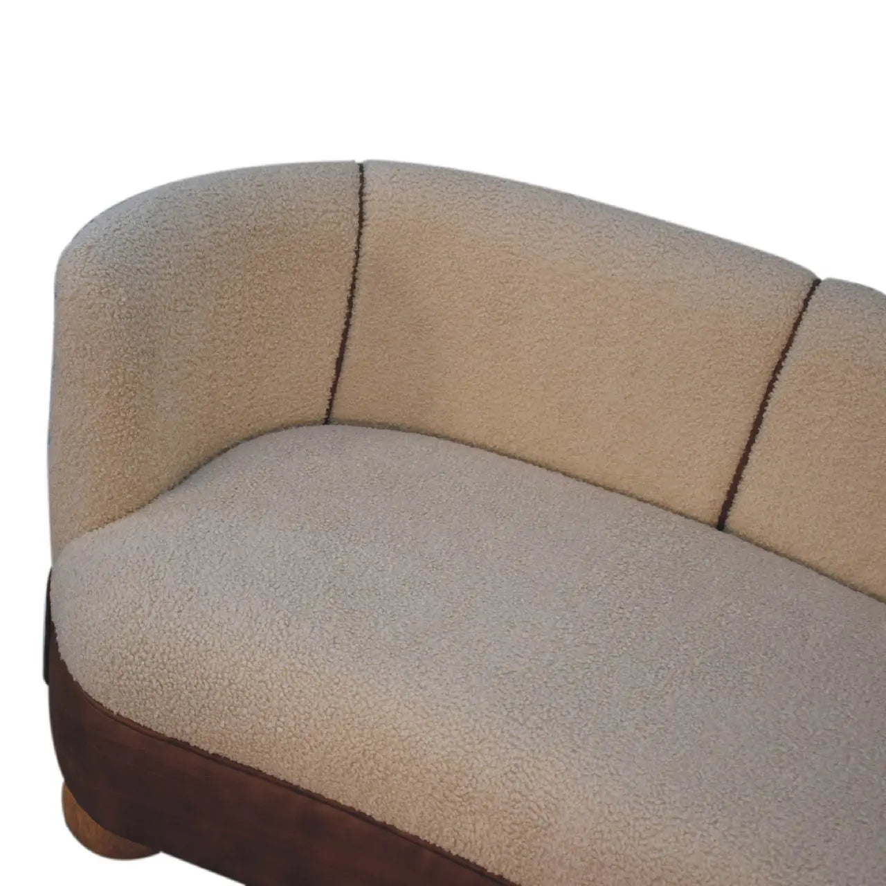 Boucle Cream Buffalo Small Sofa - Living with Luxury