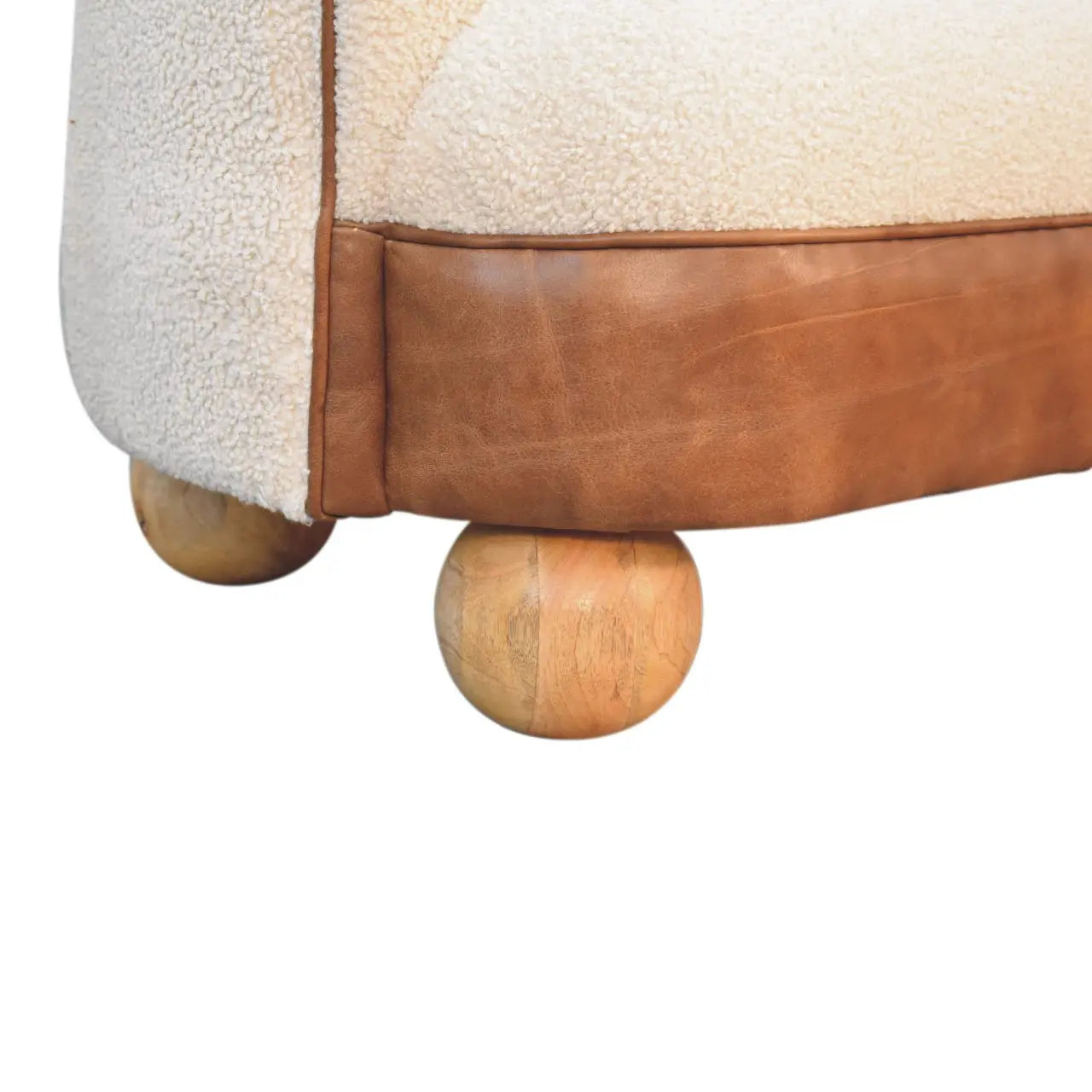 Boucle Cream Buffalo Small Sofa - Living with Luxury