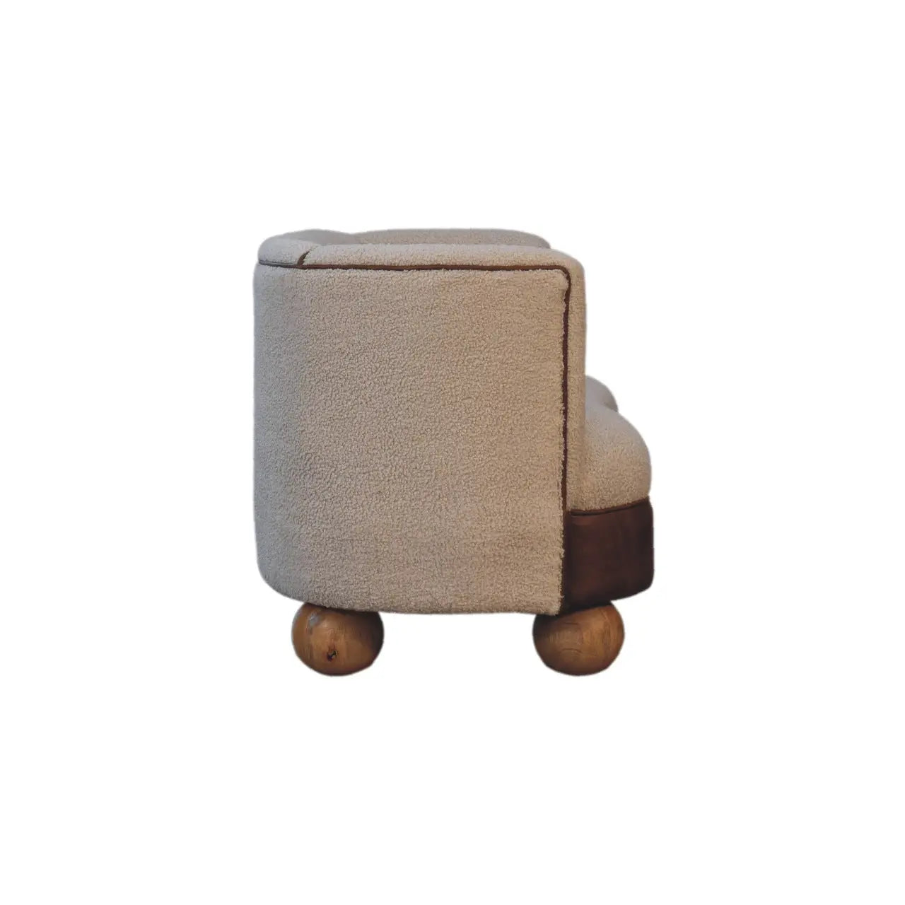 Boucle Cream Buffalo Small Sofa - Living with Luxury