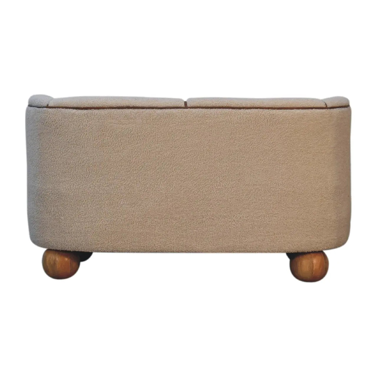Boucle Cream Buffalo Small Sofa - Living with Luxury