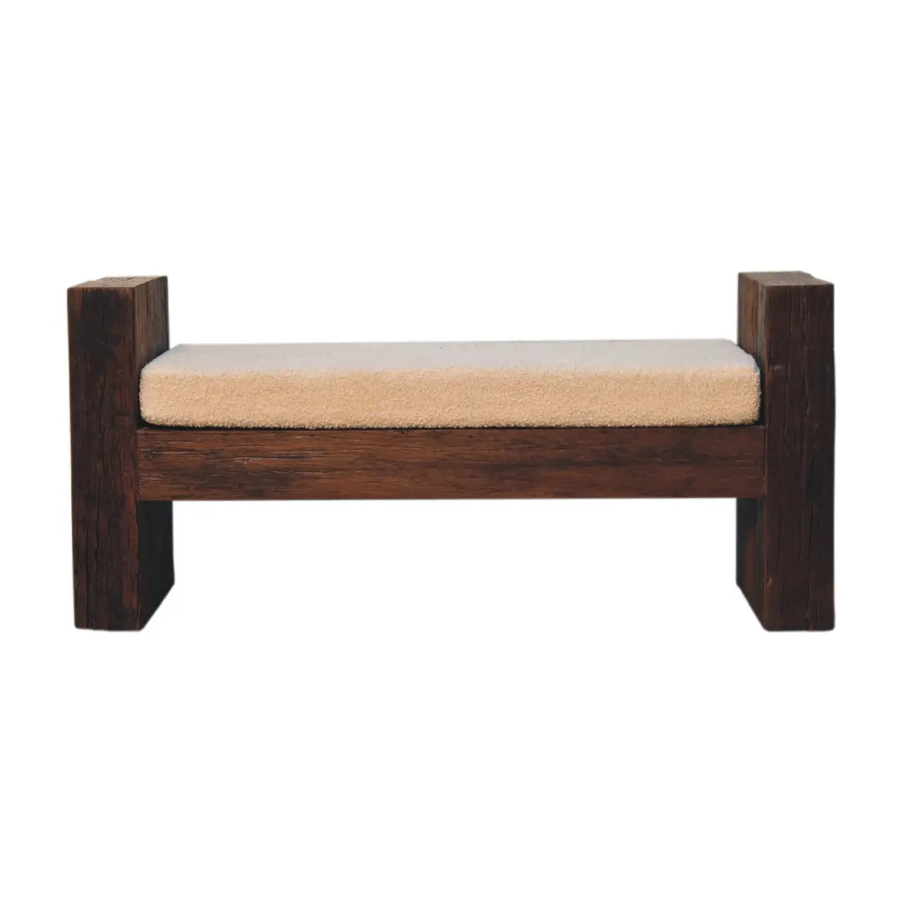 Reclaimed Boucle Bench - Living with Luxury