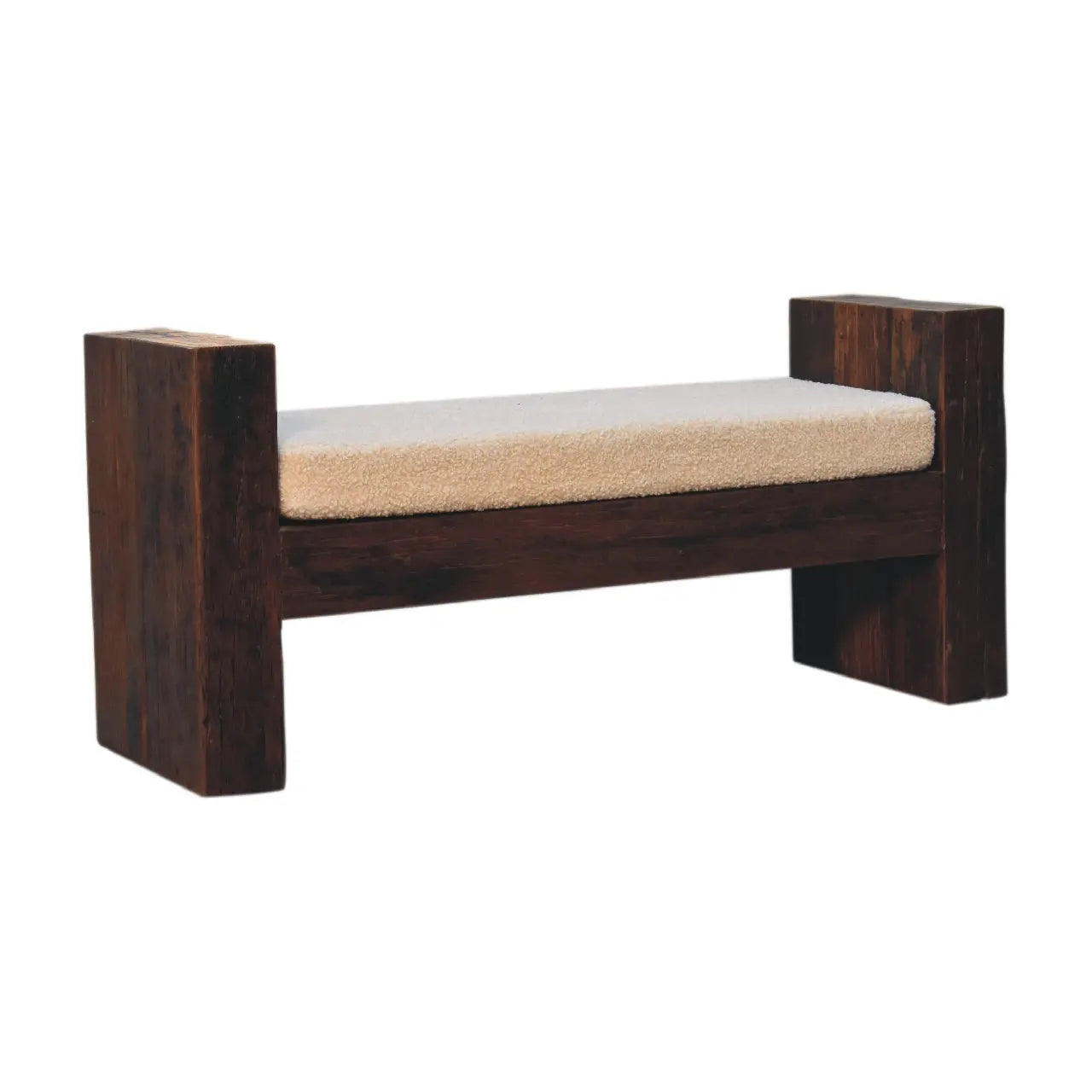Reclaimed Boucle Bench - Living with Luxury