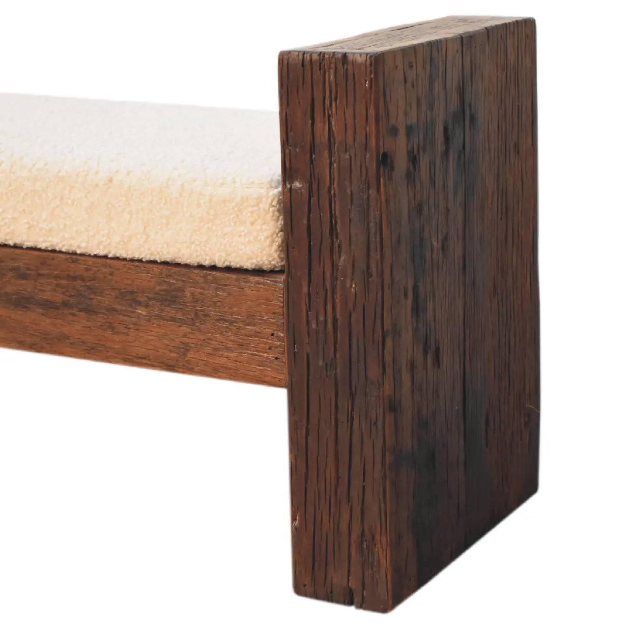 Reclaimed Boucle Bench - Living with Luxury