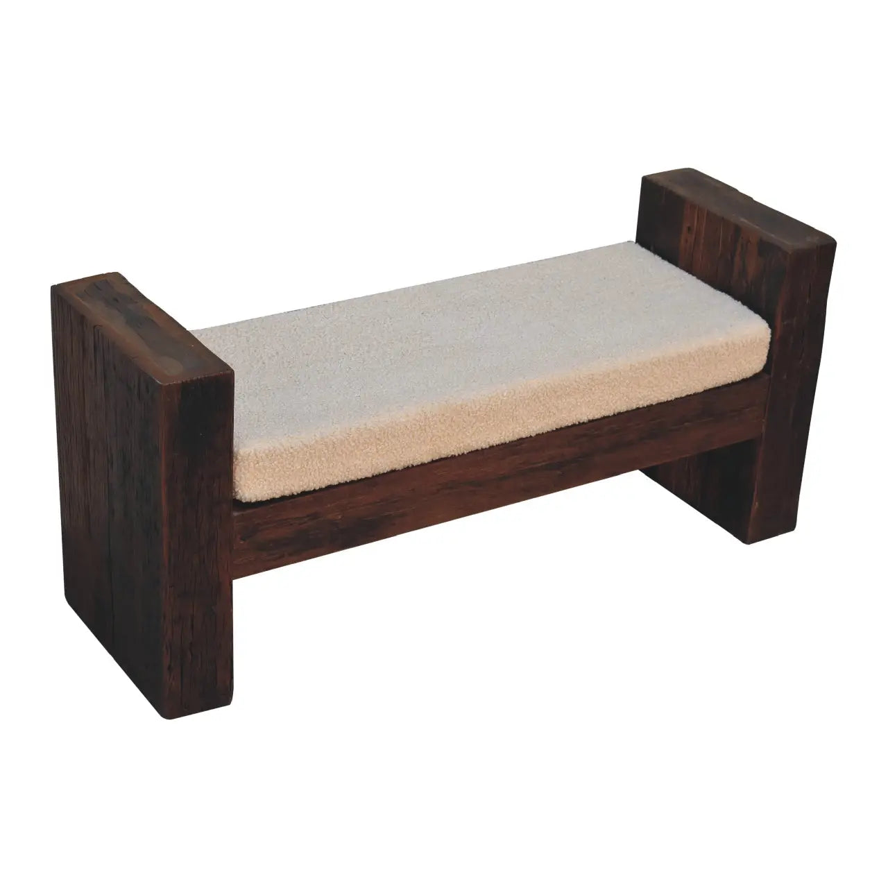 Reclaimed Boucle Bench - Living with Luxury