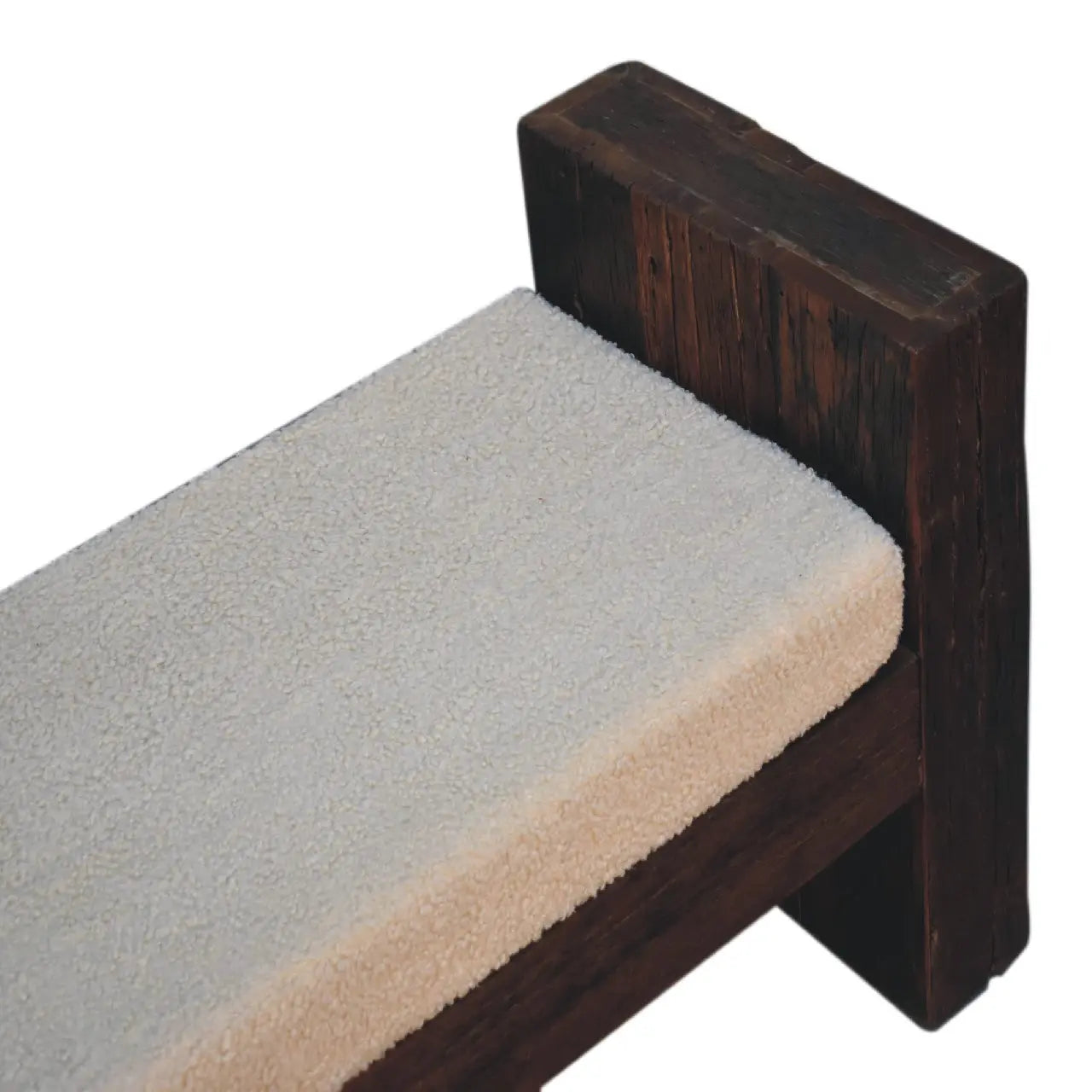Reclaimed Boucle Bench - Living with Luxury