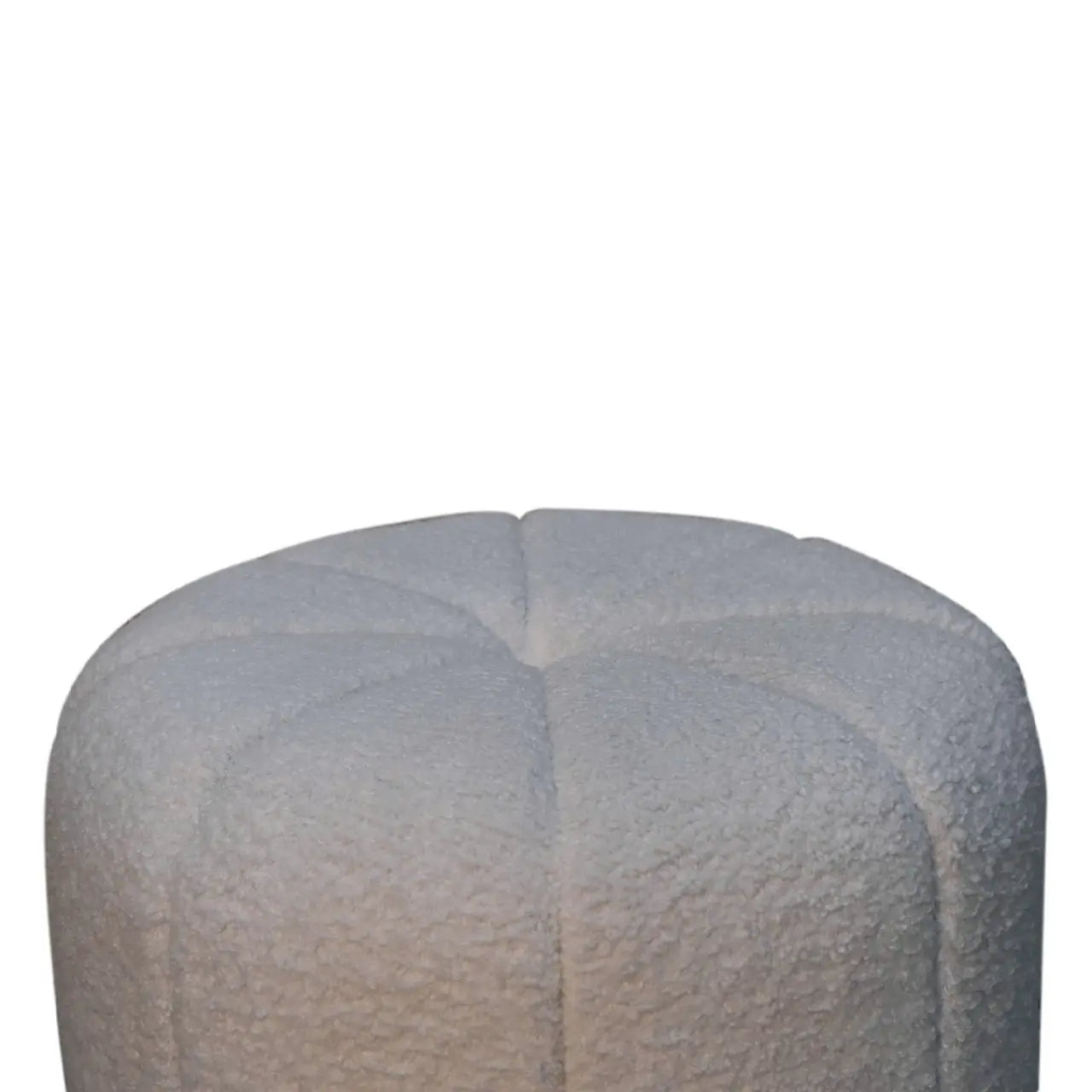White Boucle Circus Footstool - Living with Luxury