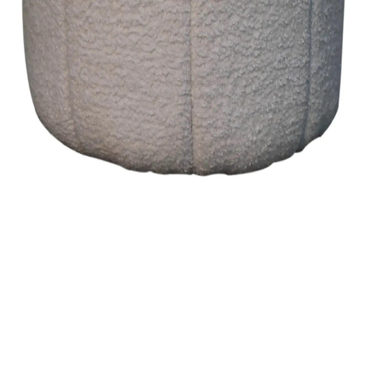 White Boucle Circus Footstool - Living with Luxury