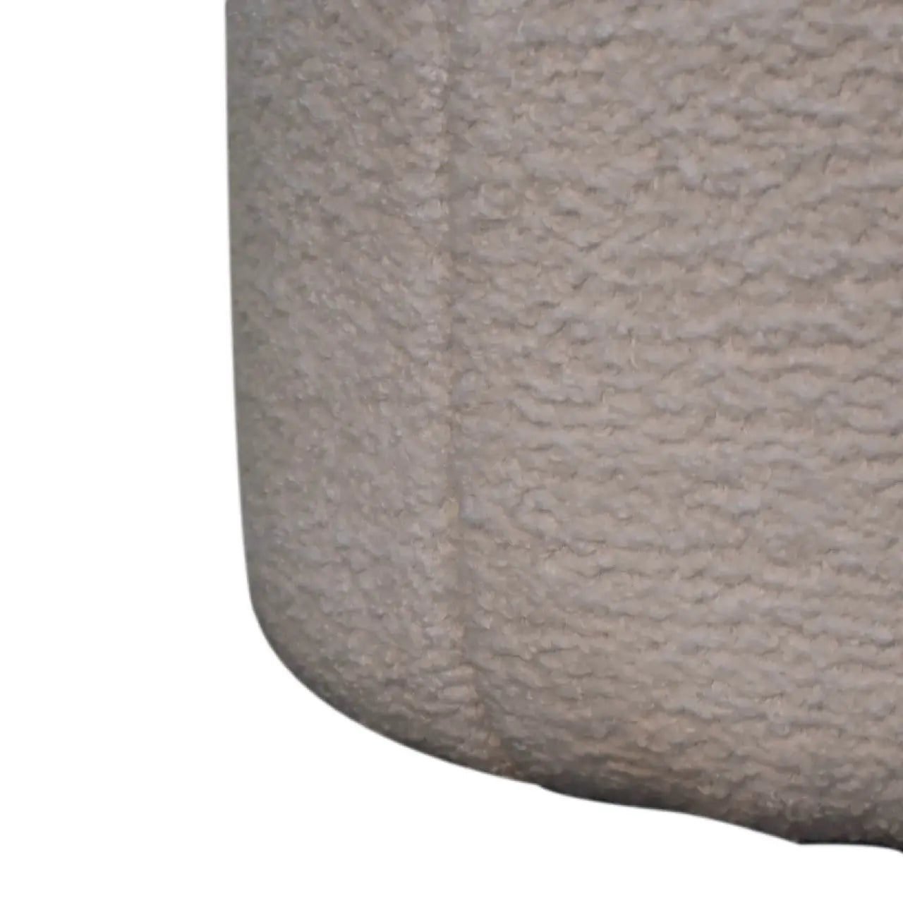 White Boucle Circus Footstool - Living with Luxury