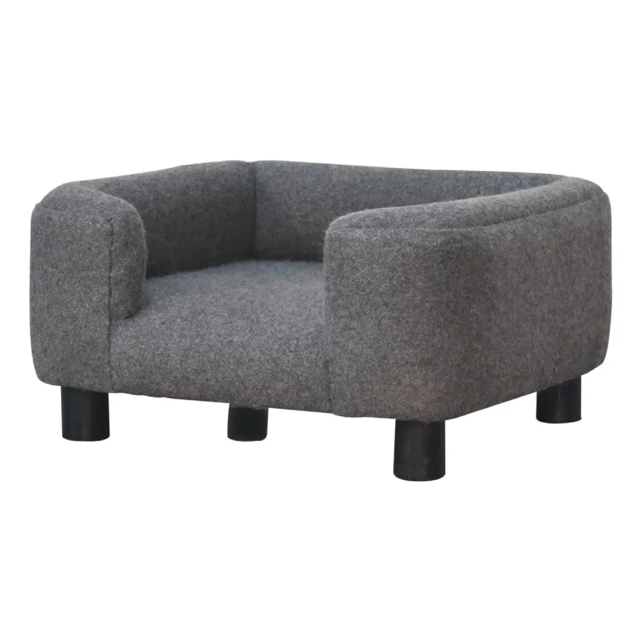 Mini Battleship Tweed Pet Sofa Bed - Living with Luxury