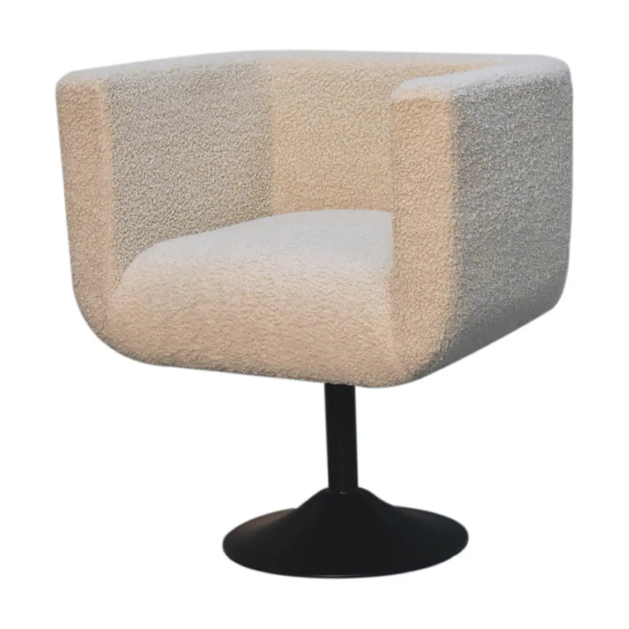 Cream Boucle Swivel Chair - Living with Luxury