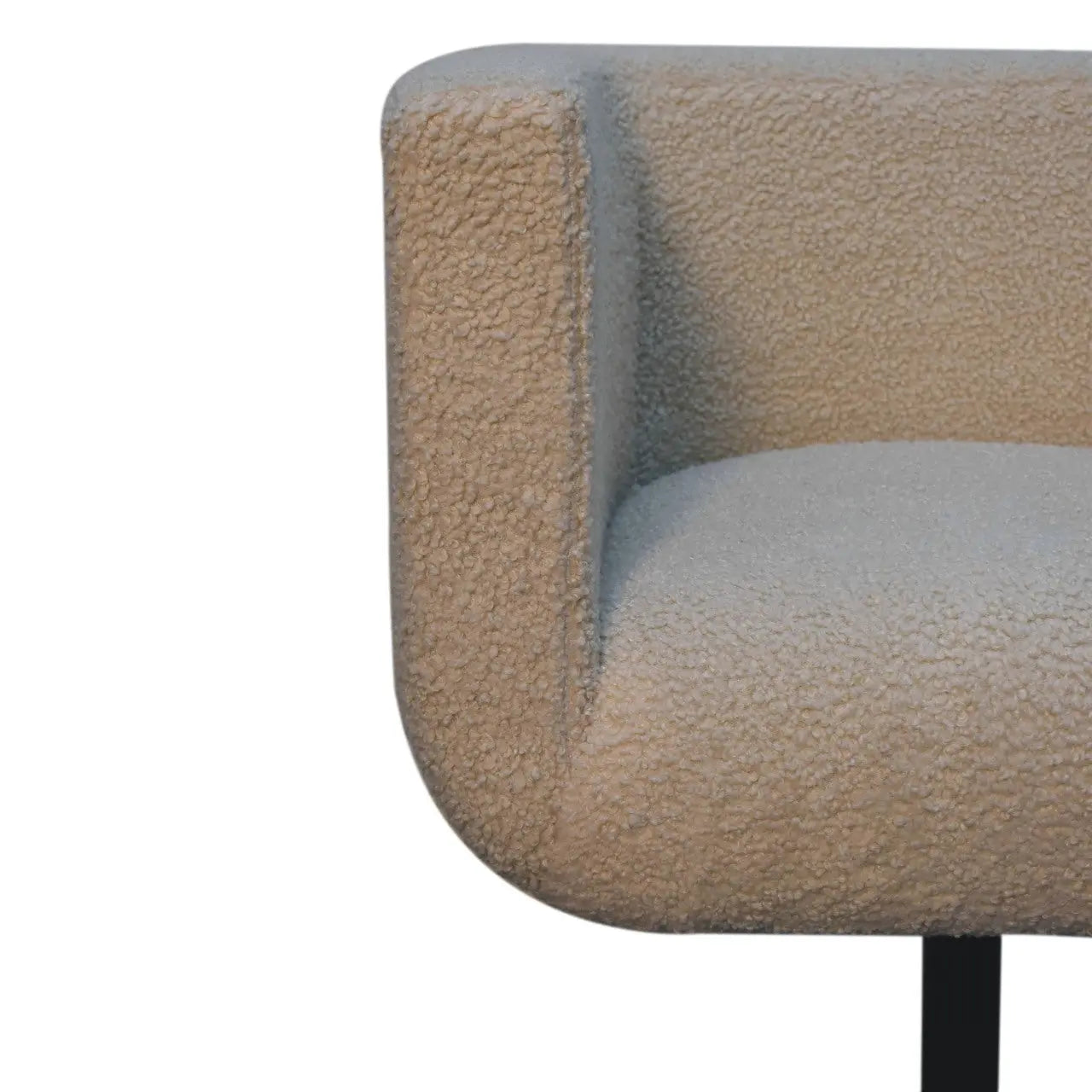 Cream Boucle Swivel Chair - Living with Luxury