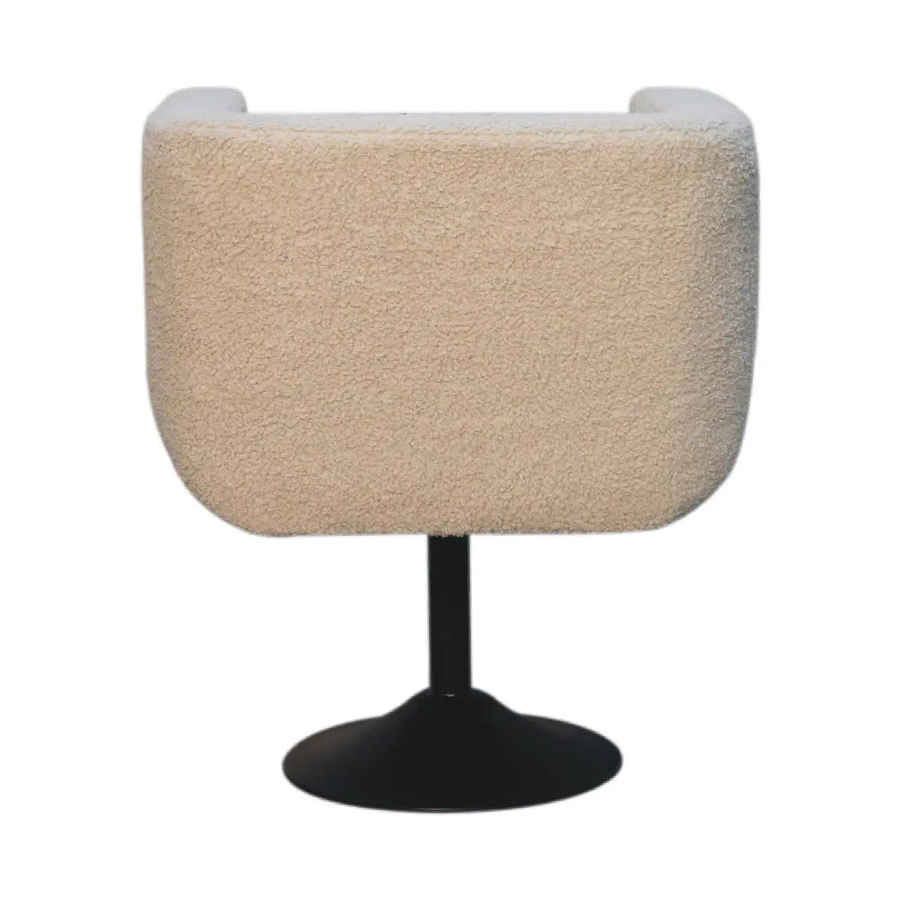 Cream Boucle Swivel Chair - Living with Luxury