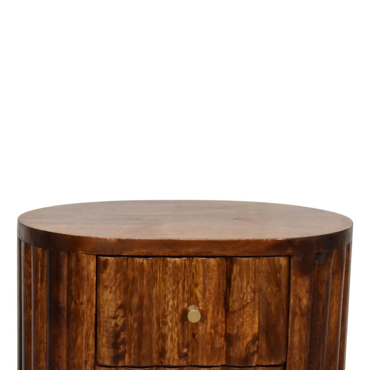 Stripe Chestnut Bedside - Living with Luxury